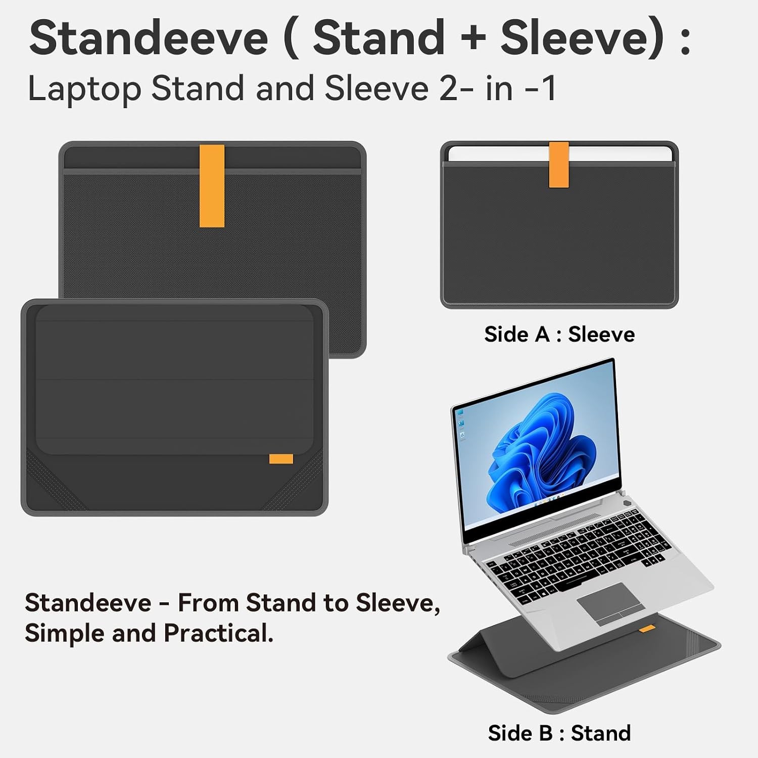 Smatree 16″ Laptop Shoulder Case with Stand for HP OmniBook 7 Flip/X Flip