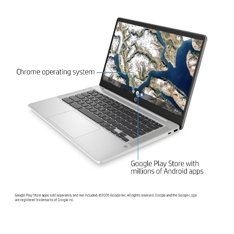 HP 14″ Intel Pentium 4GB/64GB Chromebook – Silver – 14a-na0031wm