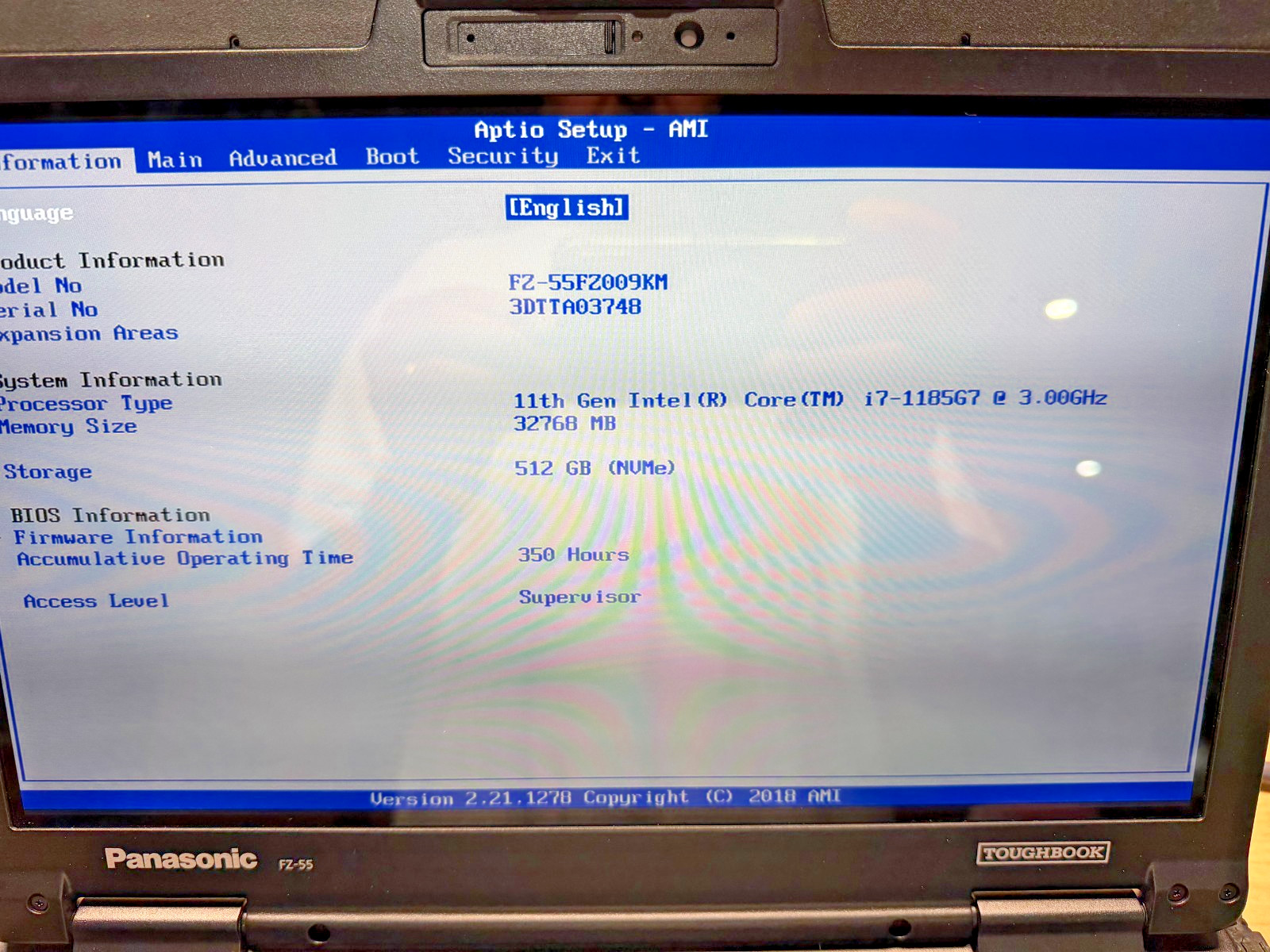 Panasonic Toughbook FZ-55 MK2 14″ i7-1185G7 32G 512G NVMe Touch 4G LTE WiFi W10P