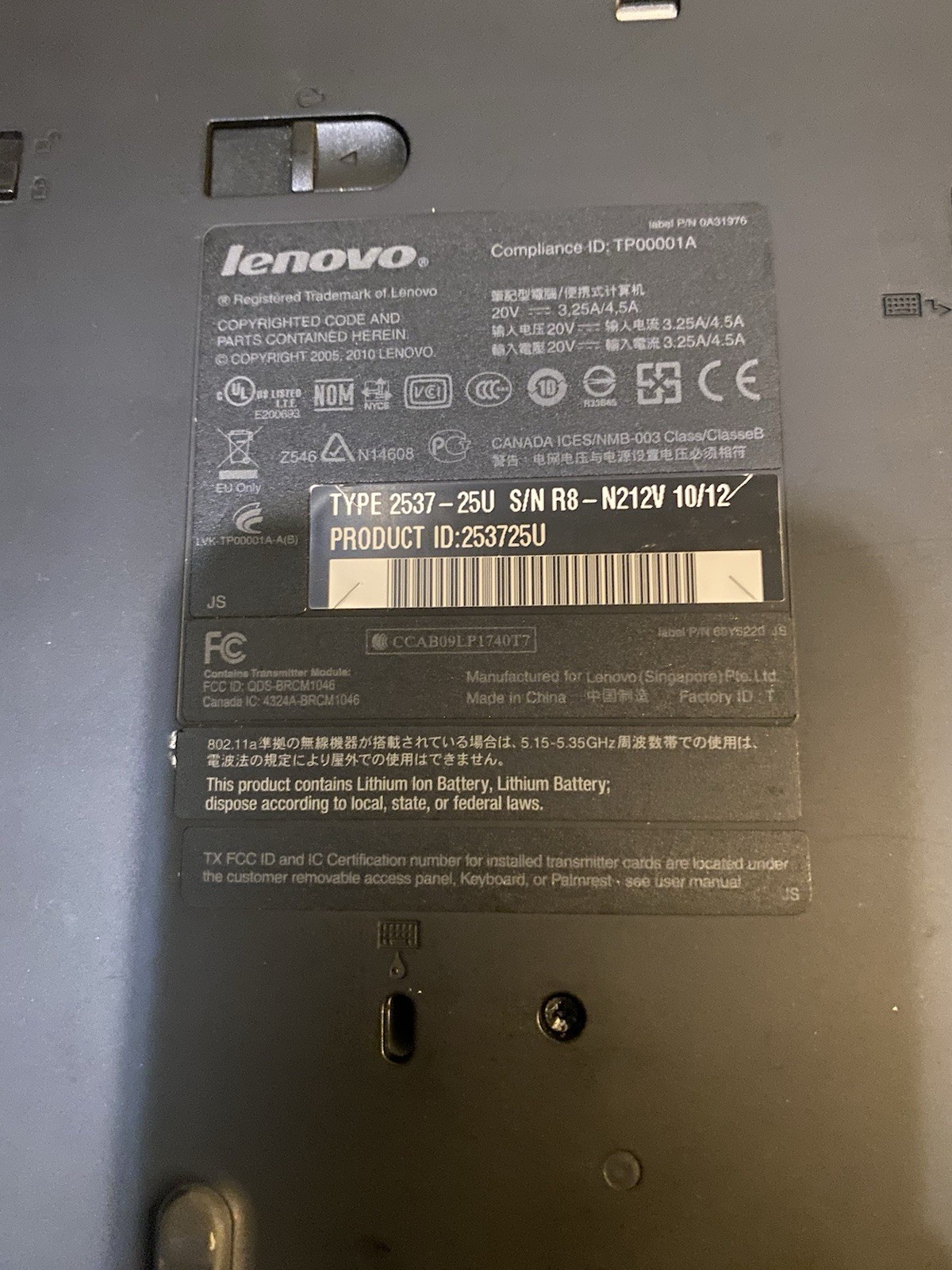 Lenovo ThinkPad T410 Laptop Intel Core i5 M540 2.5GHz 4GB RAM