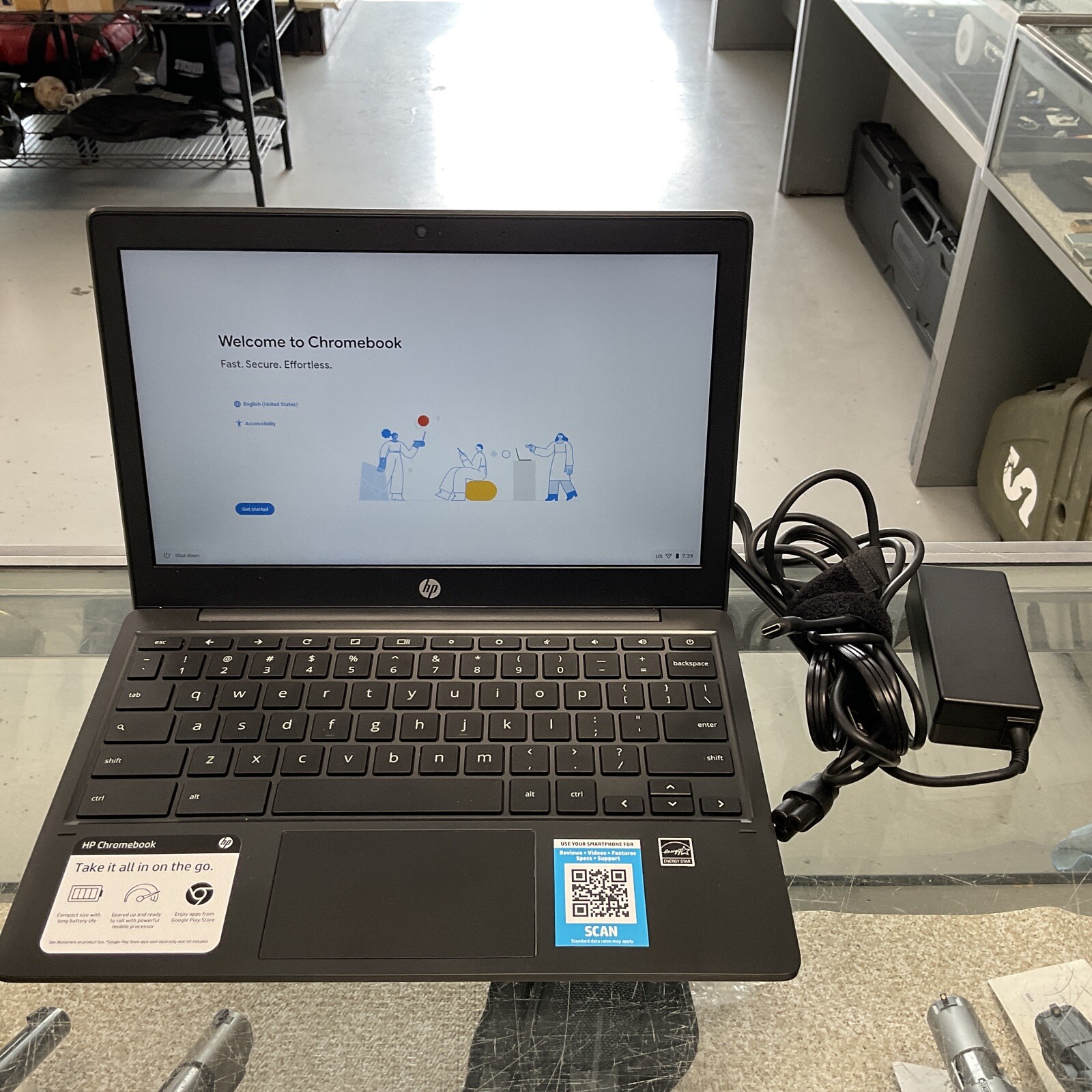 HP Chromebook, MediaTek MT8183, 4GB / 32GB, 11.6″ Touchscreen (11a-na0040nr)