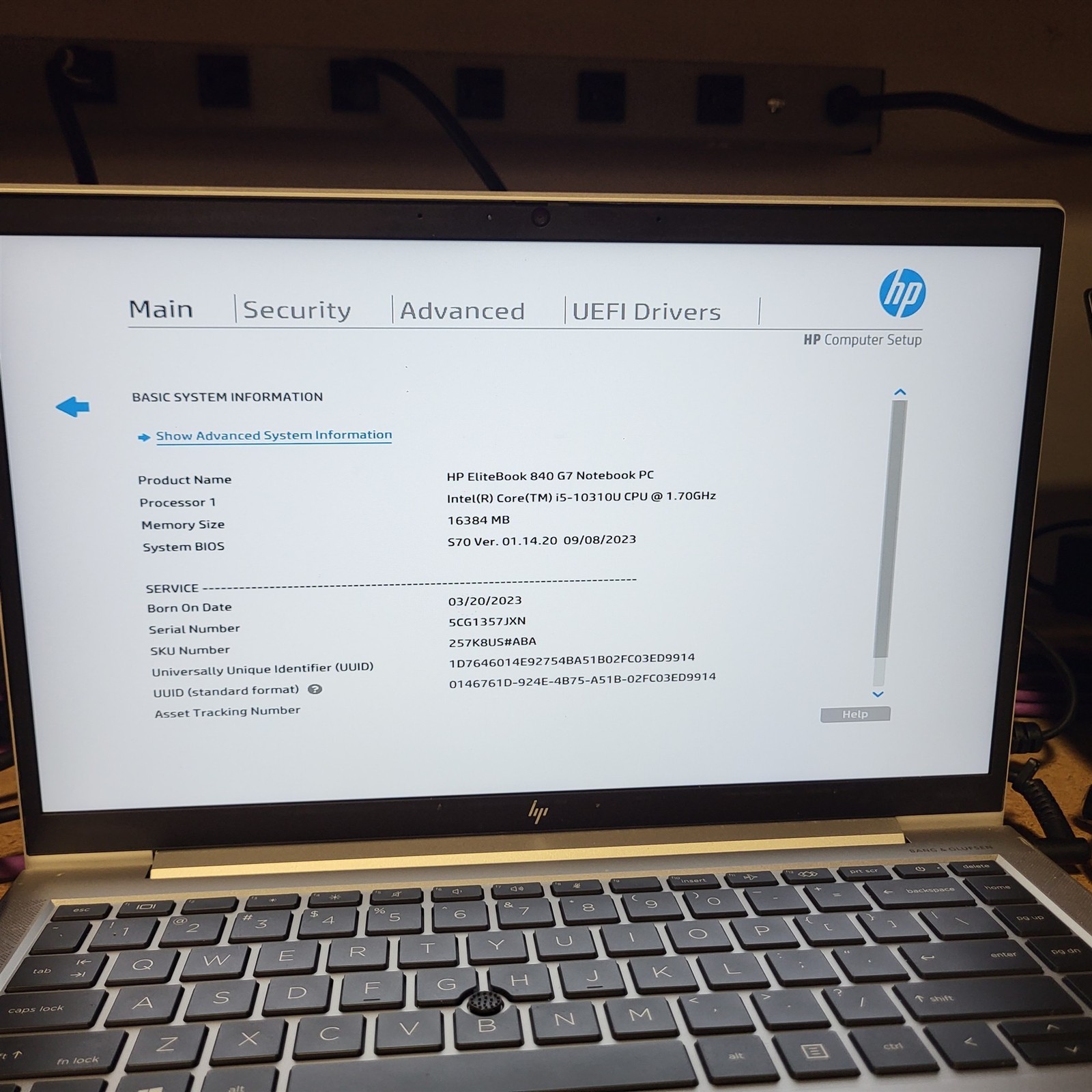 Scratched LCD HP EliteBook 840 G7 Laptop Intel i5-10310U 1.7GHz 16GB 128GB SSD