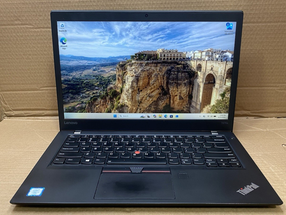 Lenovo ThinkPad T470s Core i7-7600U @ 2.80GHz 8GB RAM 256GB SSD Windows 11 Pro.