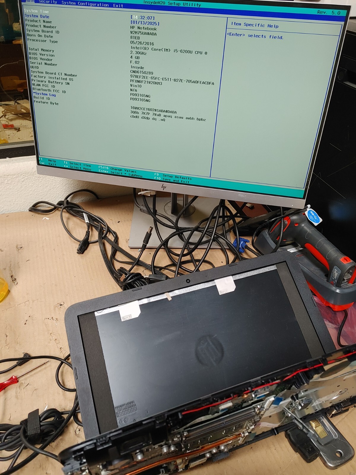 HP Notebook Core i5 6200U@ 2.30GHz, NO RAM , NO HD( Selling Motherboard)