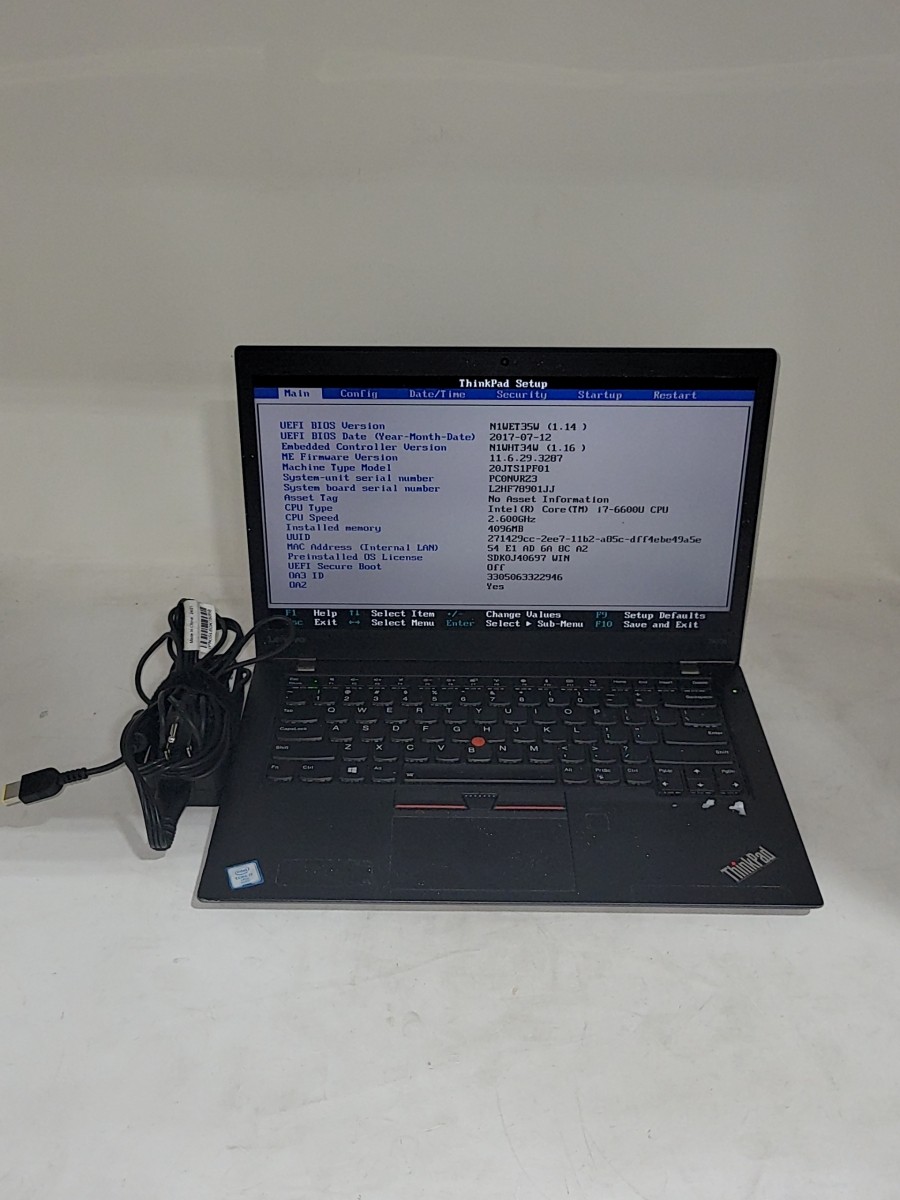 LENOVO ThinkPad T470s W10DG Laptop Intel Core I7-6600U 4GB 240GB
