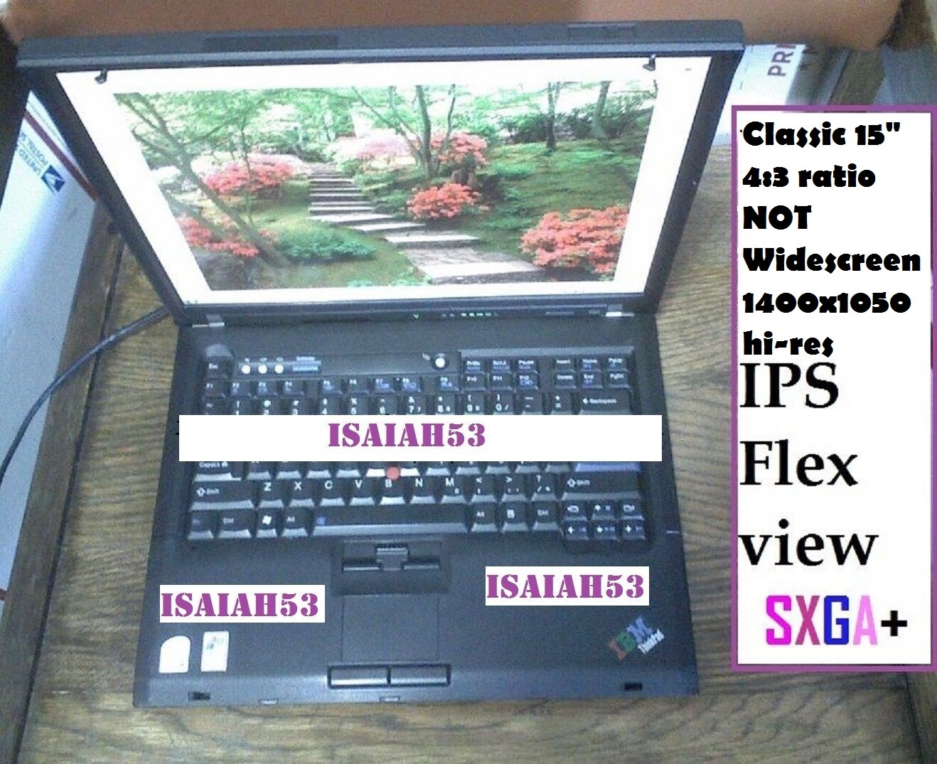Lenovo T601F ●FRANKEN-PAD● hi-res USED 15″ SXGA+ IPS Flexview laptop SSD T60 T61