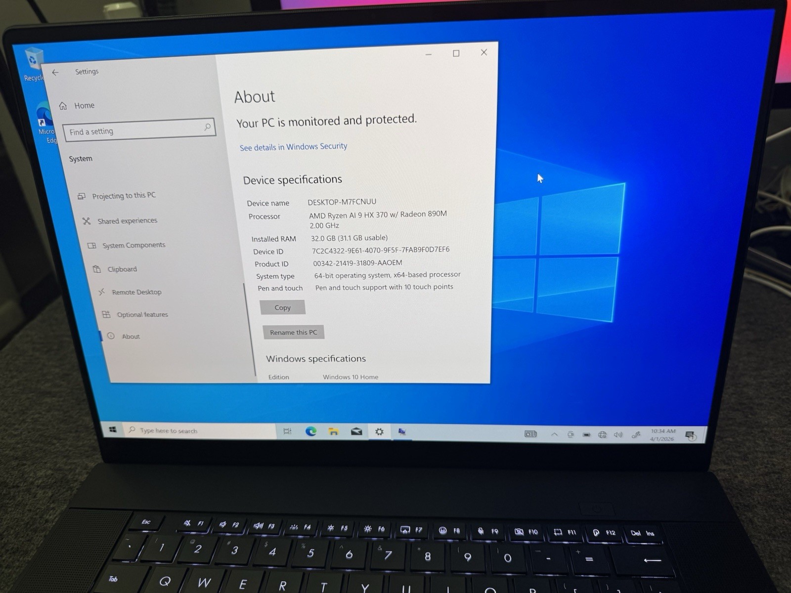 ASUS ProArt P16 16″ 4K OLED Touch AMD Ryzen AI 9 HX 370 32GB 1TB RTX Bios Locked