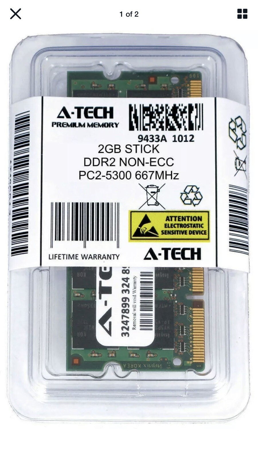 5 Items PC2-5300 Laptop SODIMM DDR2 667 MHz 200pin Notebook Mem Lot New And Used