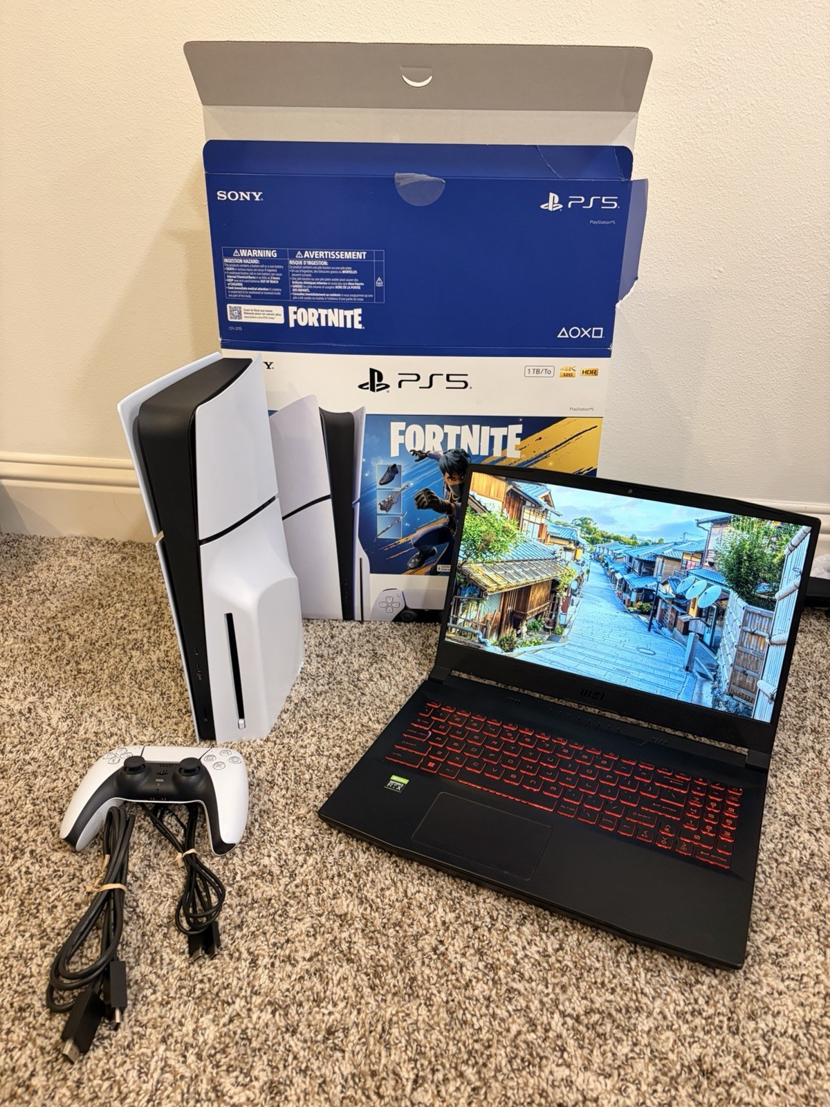 MSI GF66 Katana 11UG-081CA 15.6″ (512GB SSD, i7 11th Gen., 2.40 GHz & ps5 bundle