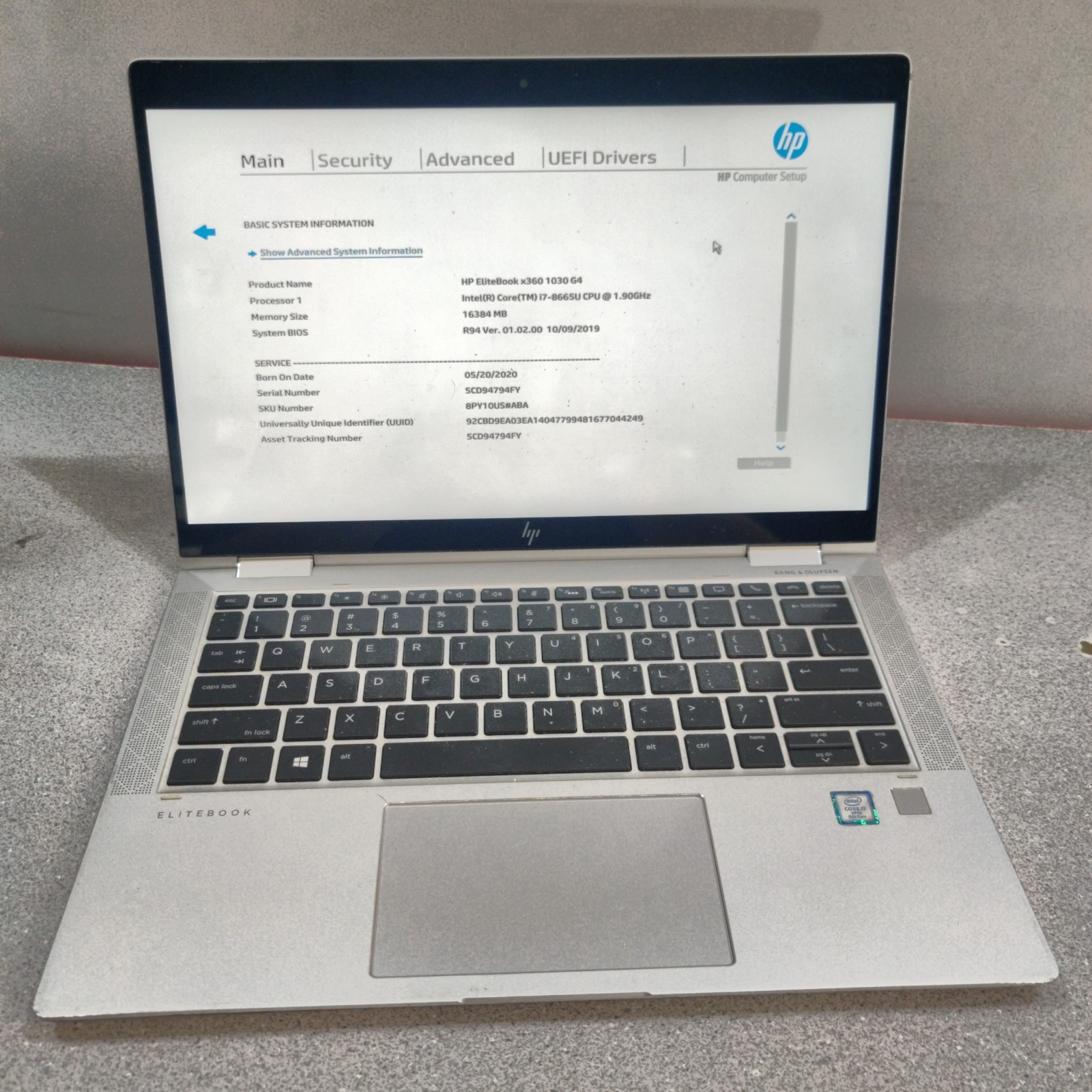 HP EliteBook X360 1030 G4 T i7-8665U 13″ 16GB RAM NO SSD/OS/AC HEAVILY SCUFFED