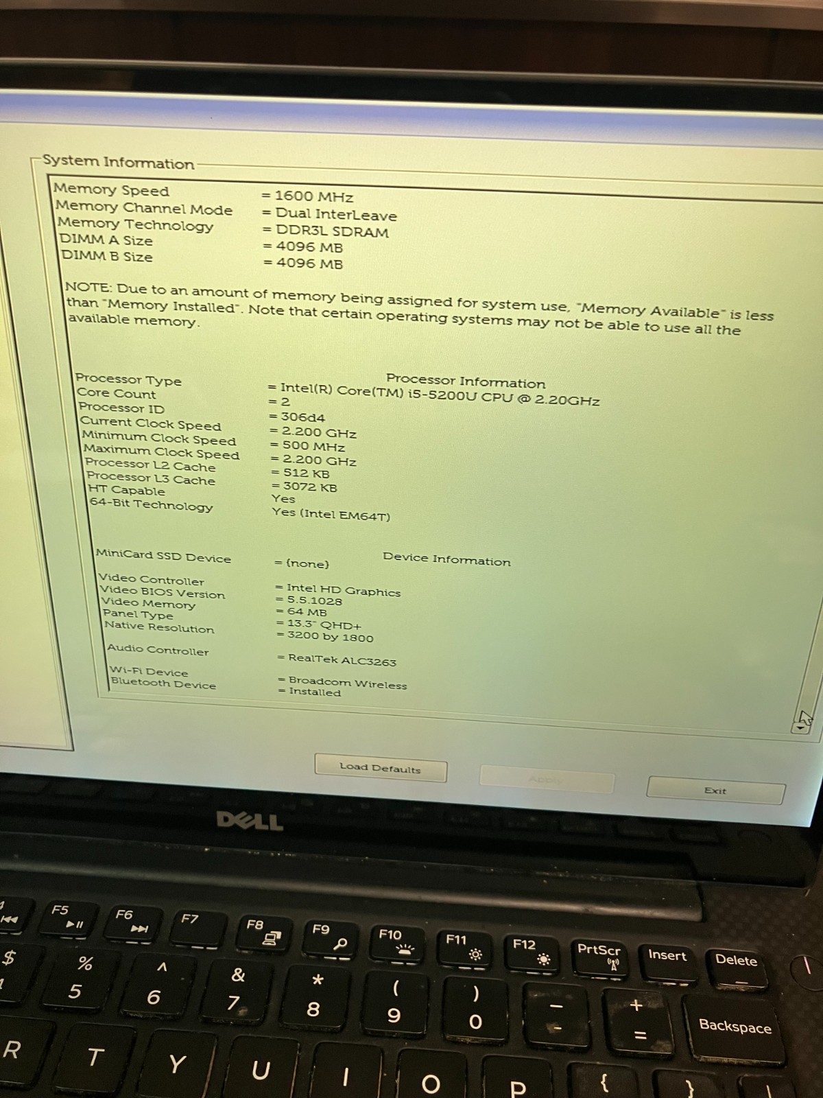 Dell XPS 13 9343 Intel i5-5200U 2.2GHz 8 GB NO HDD, For Parts