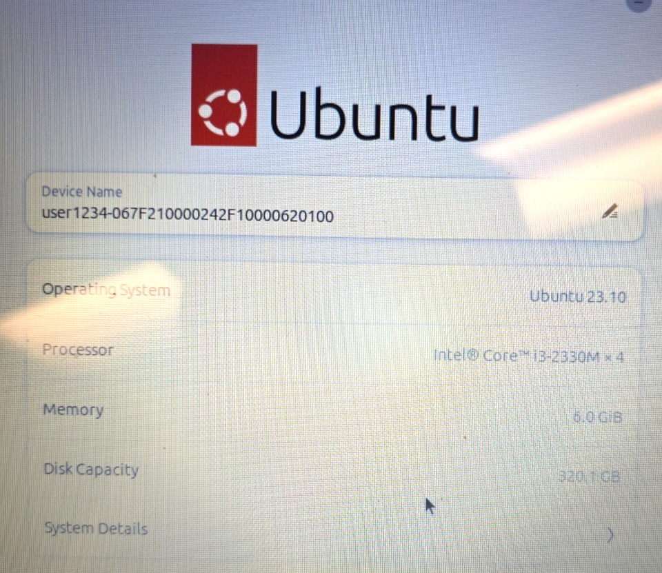 HP Pavilion DM4-2165dx| Intel Core i3-2330M| 6GB RAM| 320GB HDD| UBUNTU