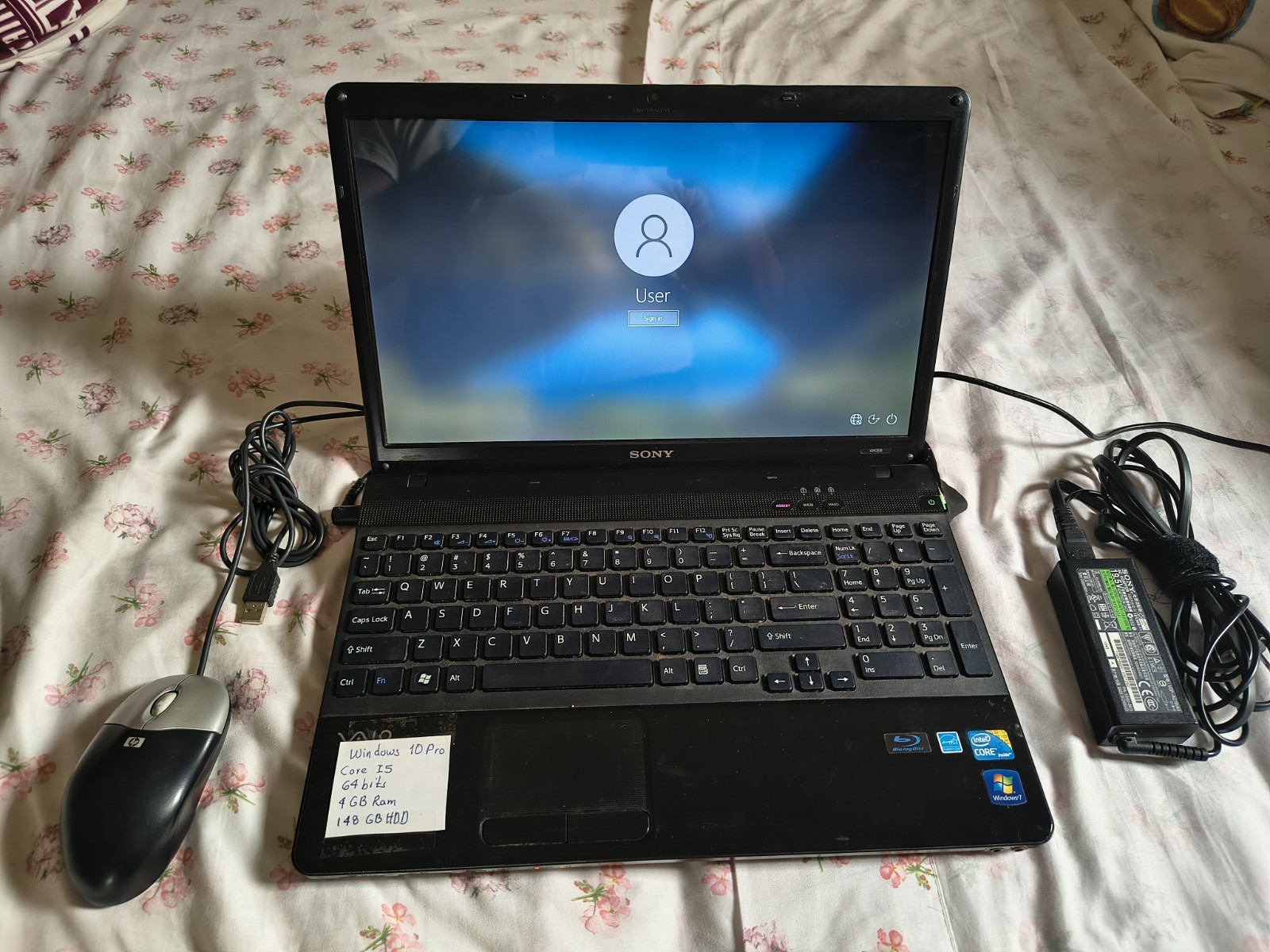 Sony VAIO PCG-71312L 15.5in. (148GB, 2.13GHz, 4GB) Notebook- Core i5 Win 10