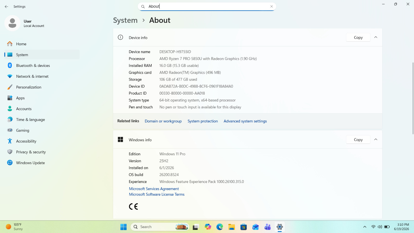 HP EliteBook 835 G8 13′ AMD Ryzen 7 PRO 5850U 512GB NVMe 16GB RAM