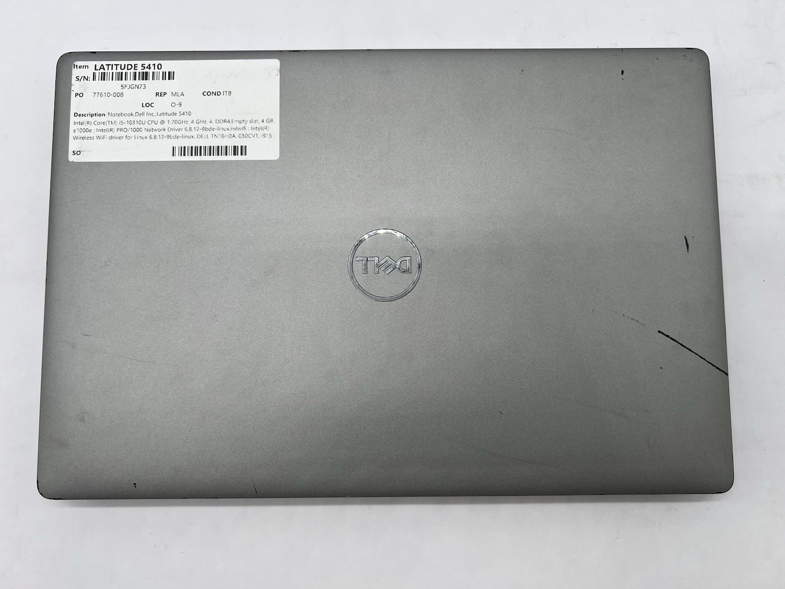 Dell Latitude 5410, i5-10310U CPU, @ 1.70GHz, 4GB RAM-No HDD/OS/Charger