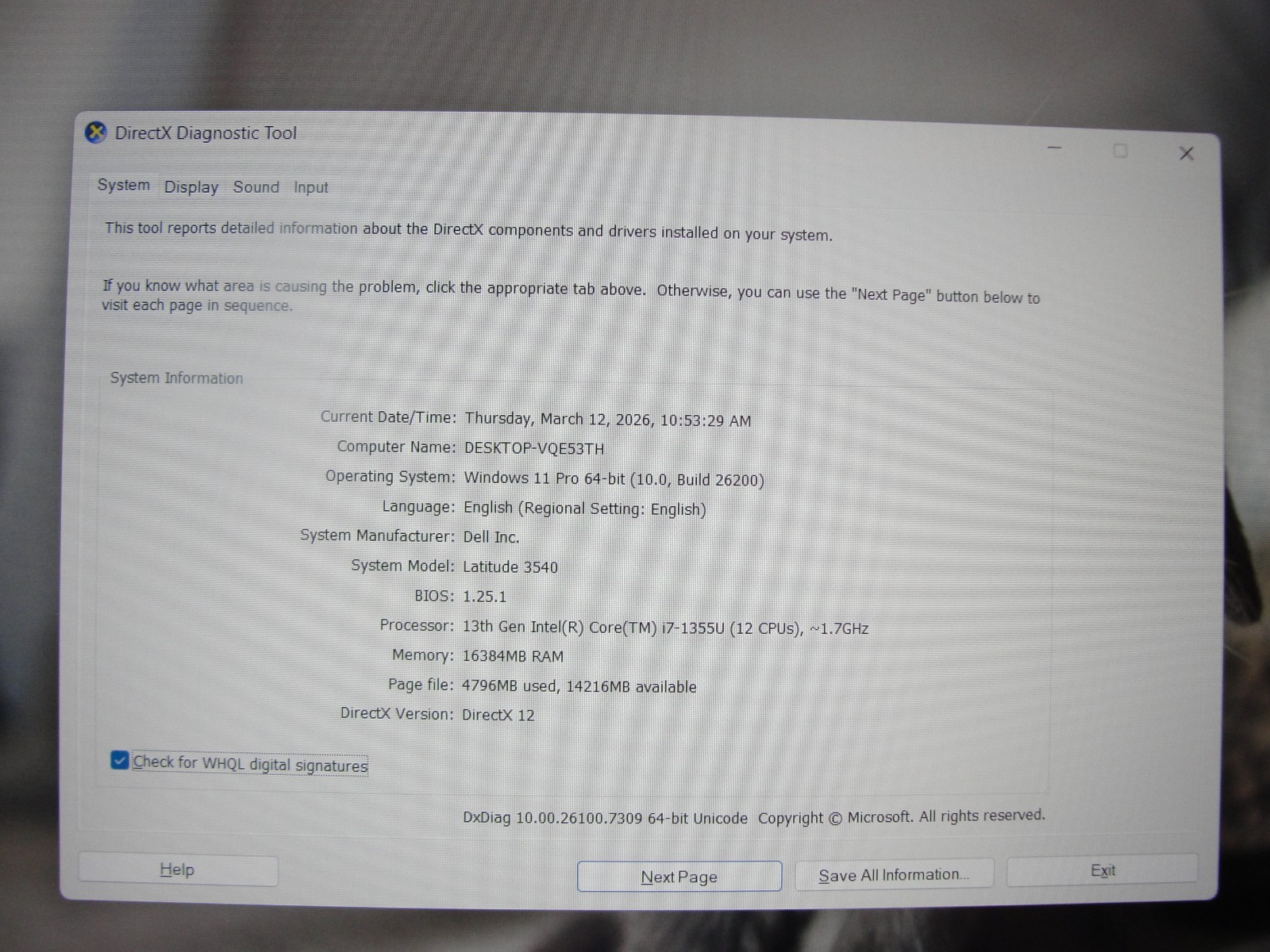 Dell Latitude 3540 15.6″ FHD Core i7-1355U 16GB RAM 256GB SSD+ PA/Warranty 06/26