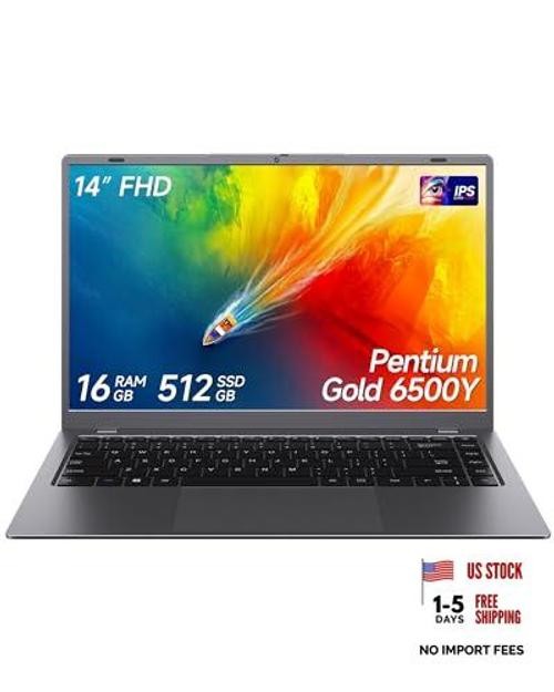 14 inch Laptop with Pentium Gold 6500Y(Up to 3.4GHz), 16GB RAM 512GB SSD,1080P