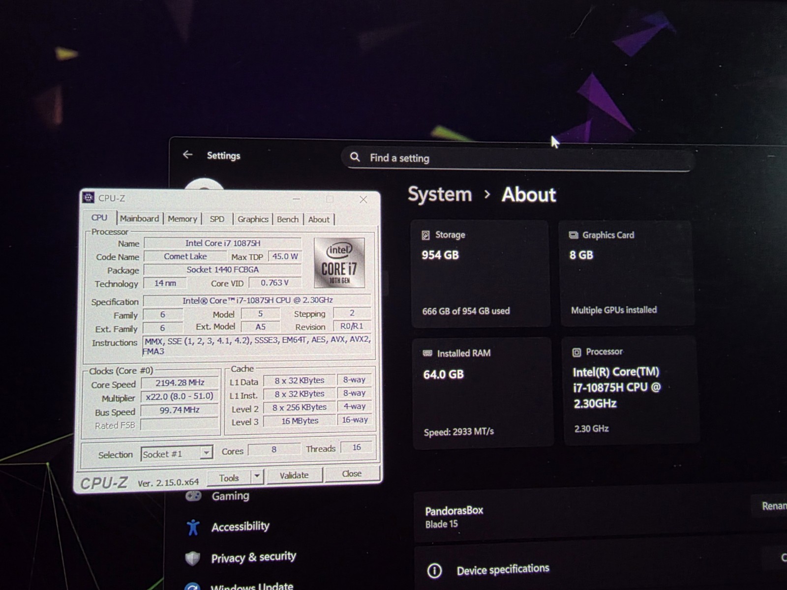 RAZER Blade 15 Advanced upgraded to 64GB RAM 1TB SSD RZ09-0330
