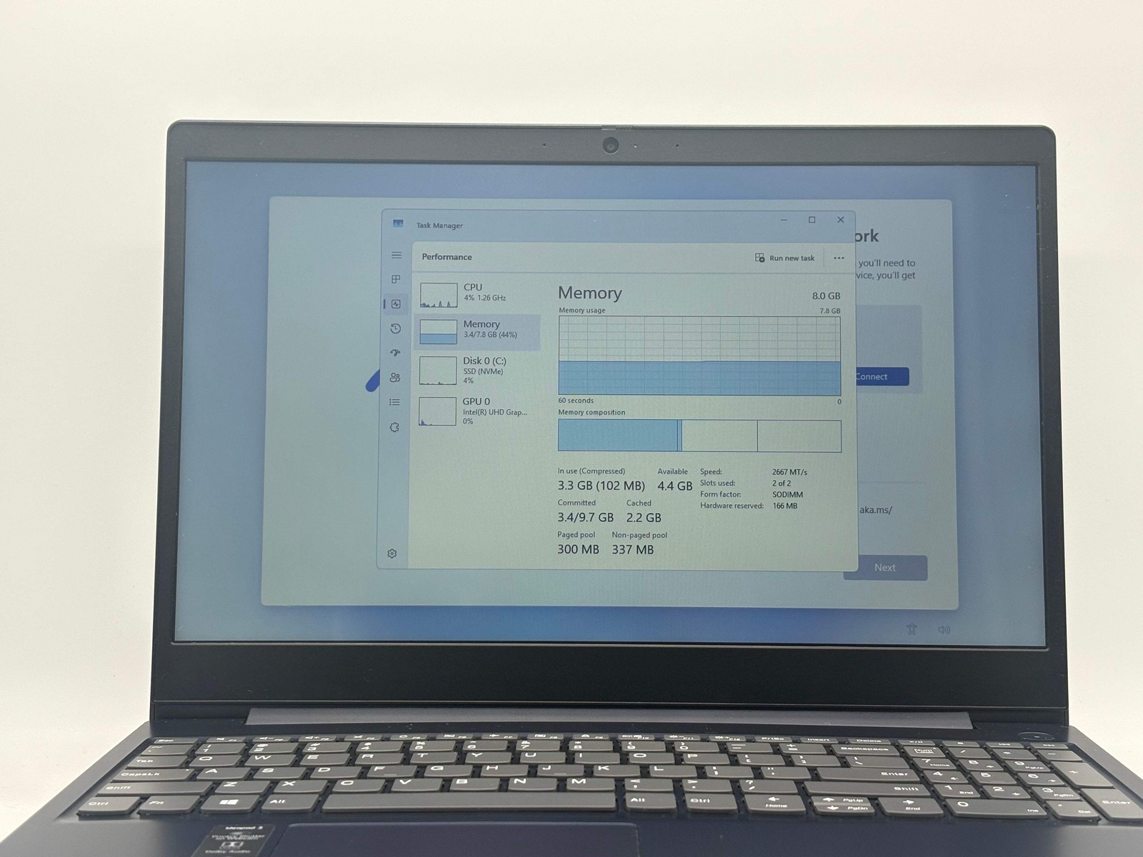 Lenovo IdeaPad 3 15IML05 15.6″ Touch Core i3 8GB 256GB Blue Laptop