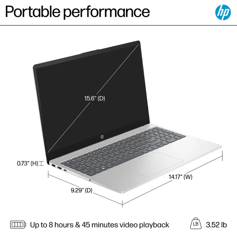 HP Laptop 15-fd0005dx 15.6″ TS HD Led i5-1235U 8GB SODIMM DDR4 SDRAM 512GB SSD