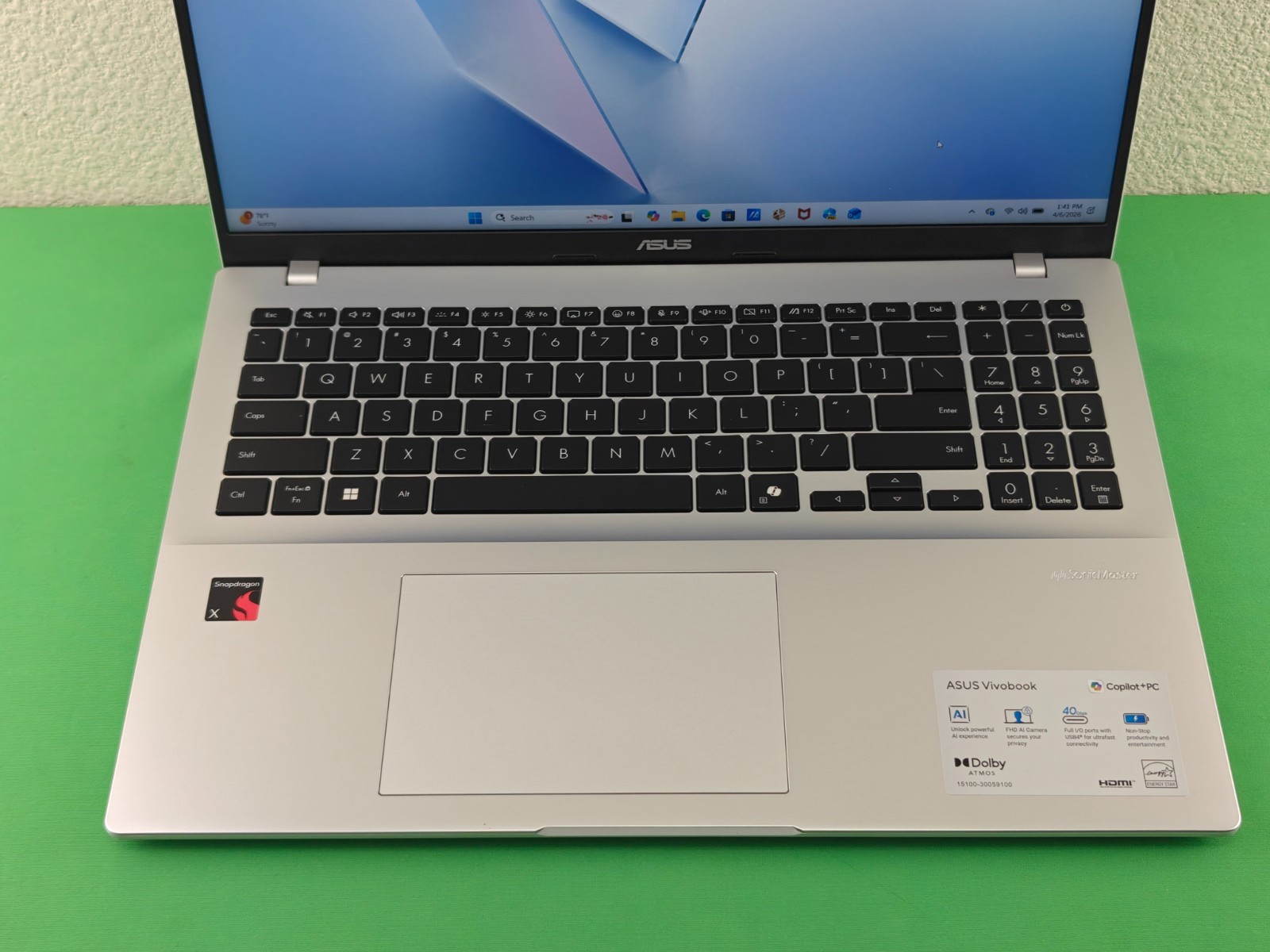 ASUS Vivobook 16 Copilot+ 16″ WUXGA Snapdragon X X126100 16GB 1TB SSD W11H SL