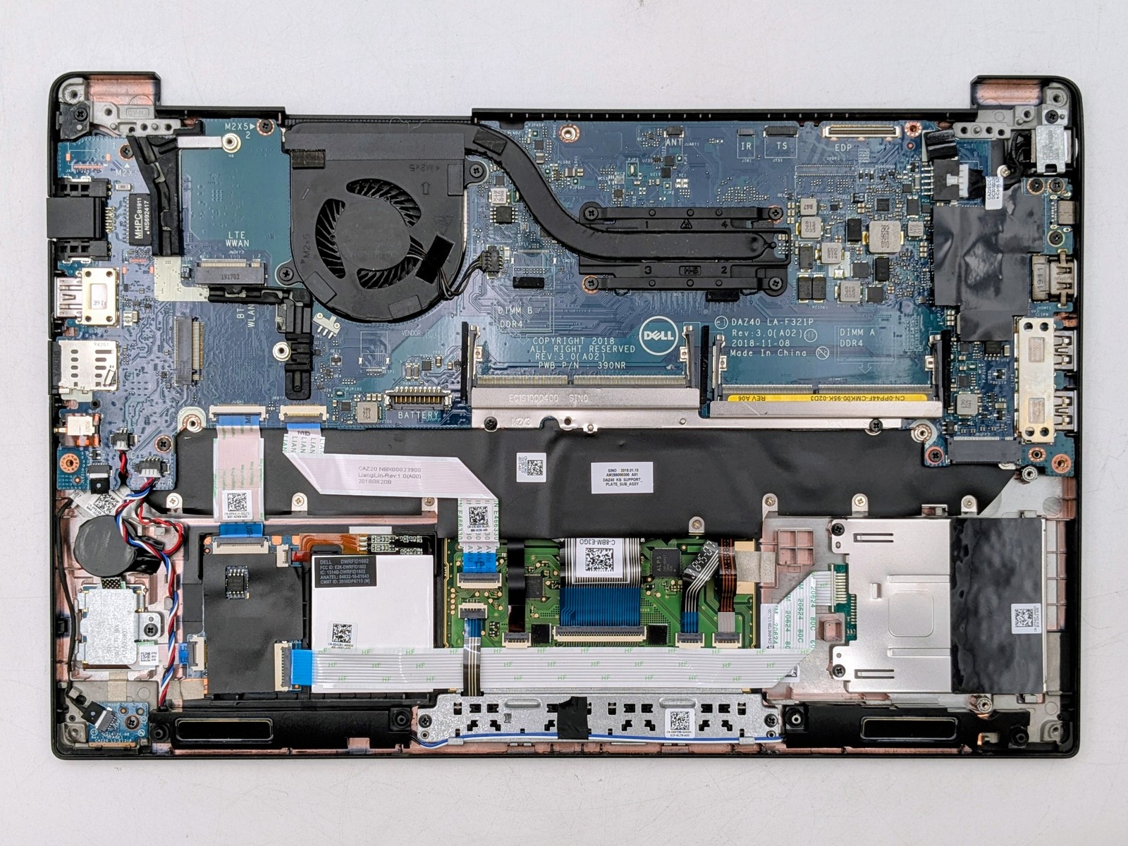Dell Latitude 7490 14″ FHD I7-8650U Backlit FPR Motherboard Palmrest *READ*