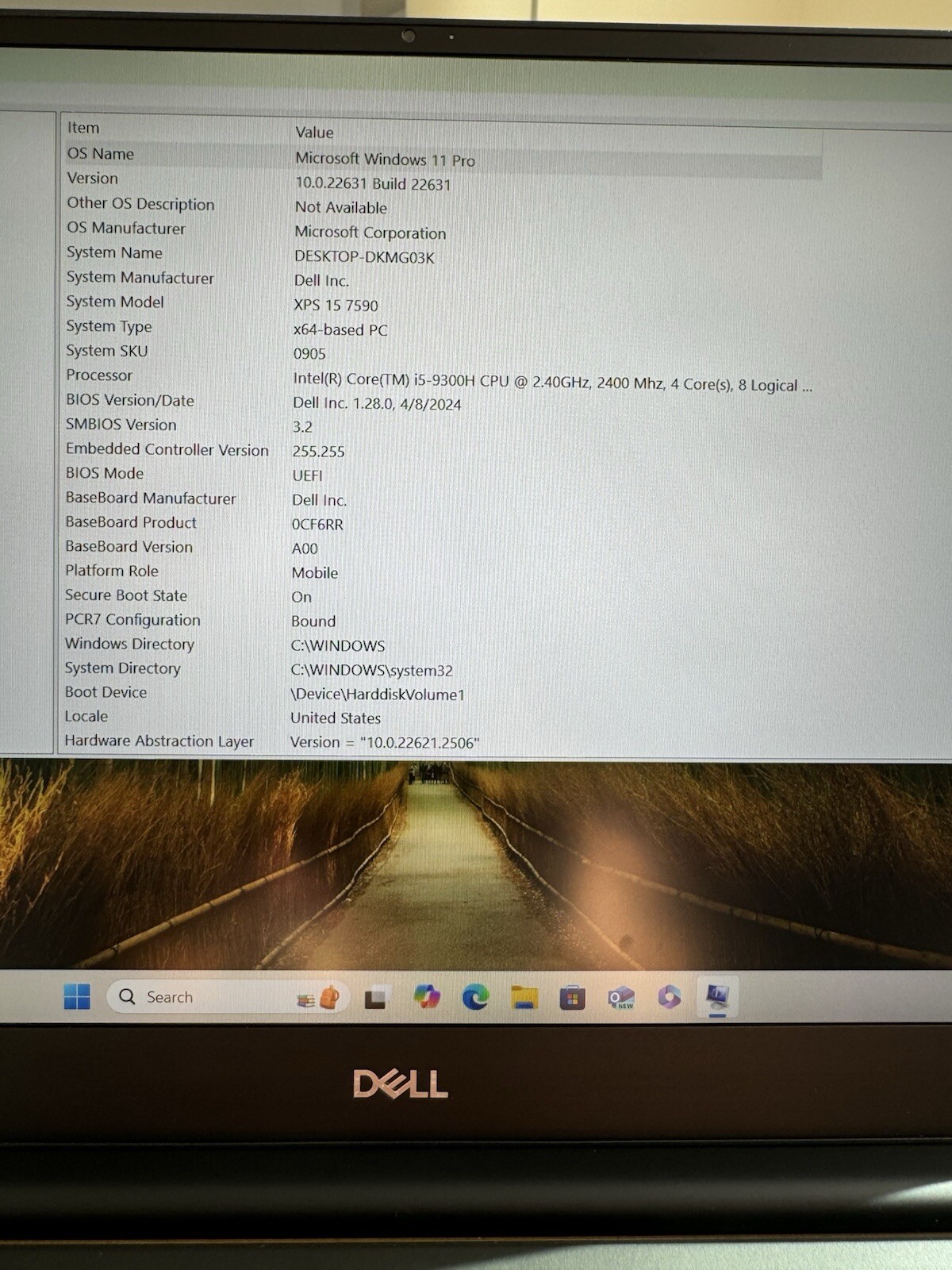 Dell XPS 15 7590 Intel Core i5-9300H 4.10 GHz(Max) 8GB RAM, 256GB SSD Win 11 PRO