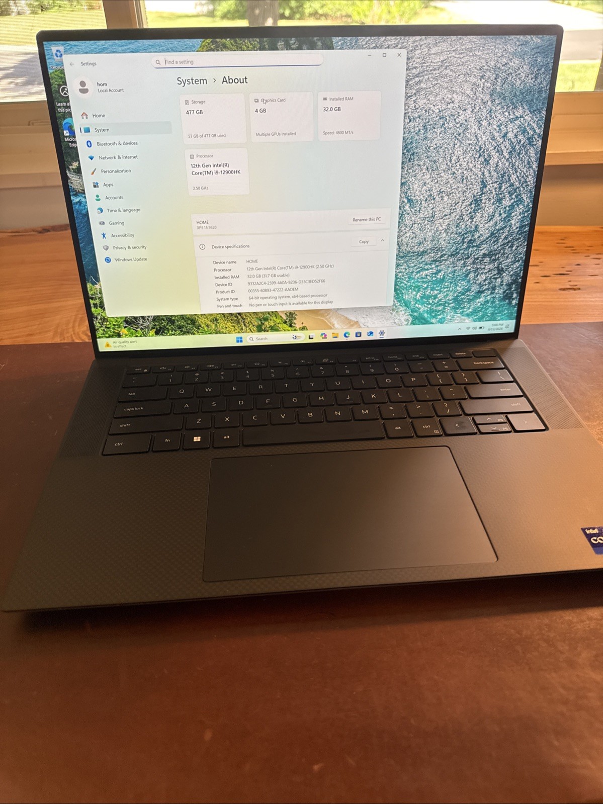 Dell XPS 15 9520 15.6in FHD+ i9-12900HK – 32GB RAM 51GB SSD Nvidia RTX 3050 Ti