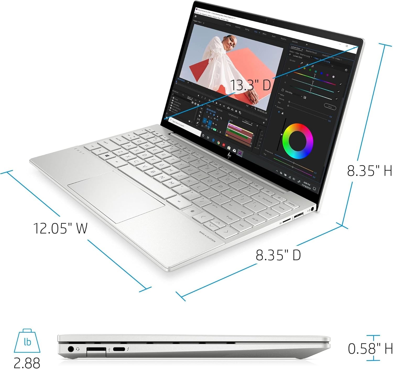 HP Envy 13.3″ FHD Laptop Intel Core i5-1135G7 4-core 8GB DDR4 256GB SSD win10