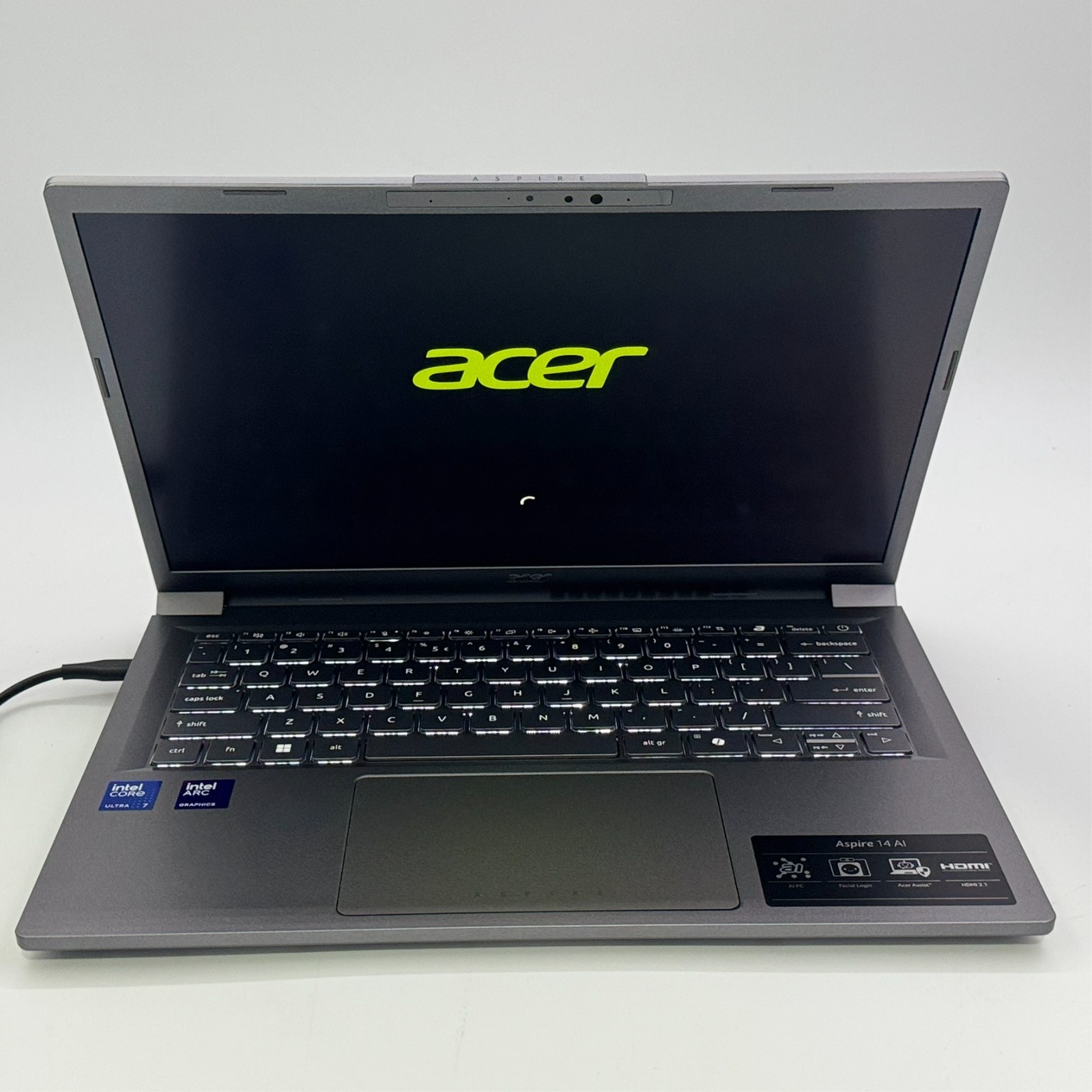 Acer Aspire 14 AI Copilot+ PC Intel Ultra 7 256V 1TB SSD 16GB Laptop Gray