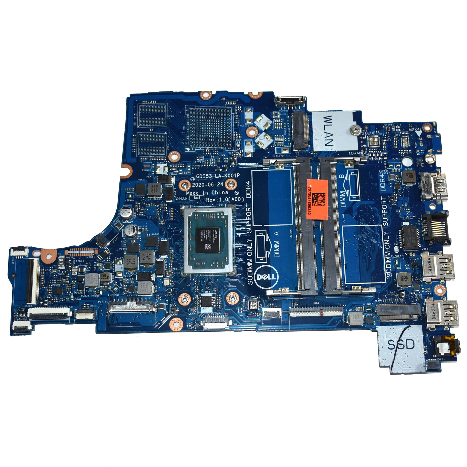 Dell Inspiron 15 3505 Motherboard AMD Athlon Silver 3050U 2.3GHz LA-K001P P92W5