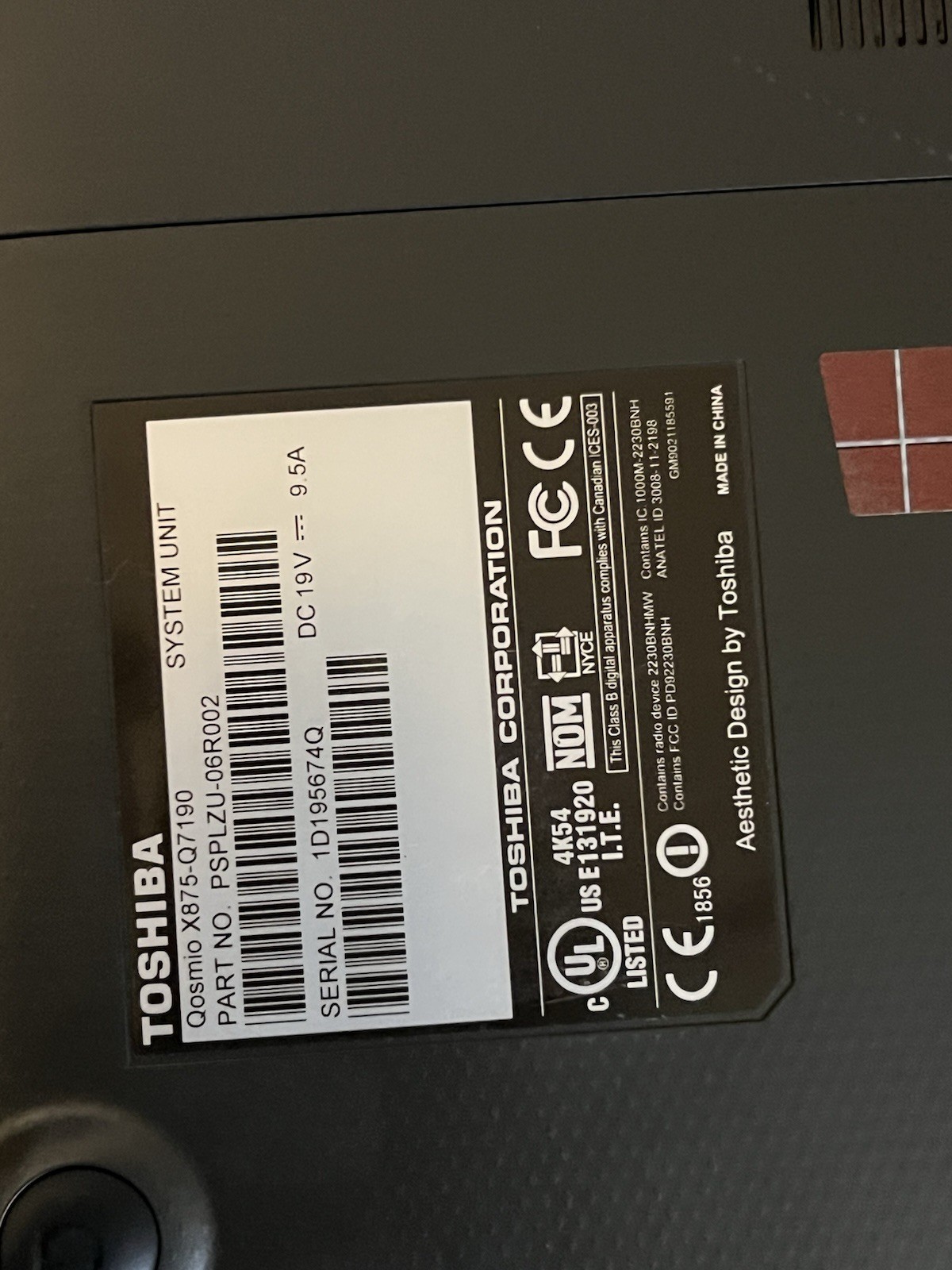 Toshiba Qosmio X875-Q7190 i7-3630QM GeForce GTX 670M 250GB SSD 16GB RAM Win 10