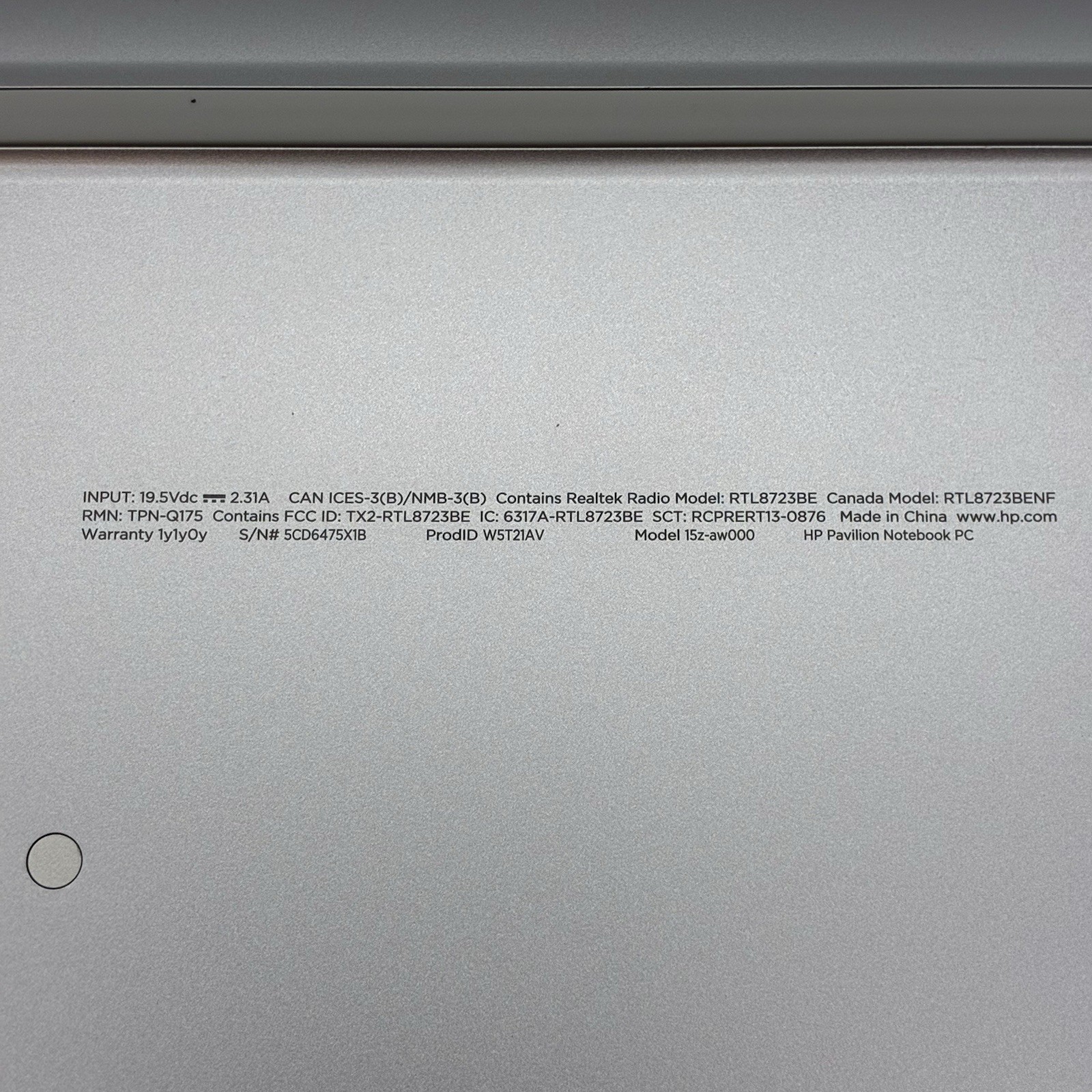 HP Pavilion Notebook (Model: 15z-aw000) – 8Gb Ram, 1TB HDD – “READ” – (L34)