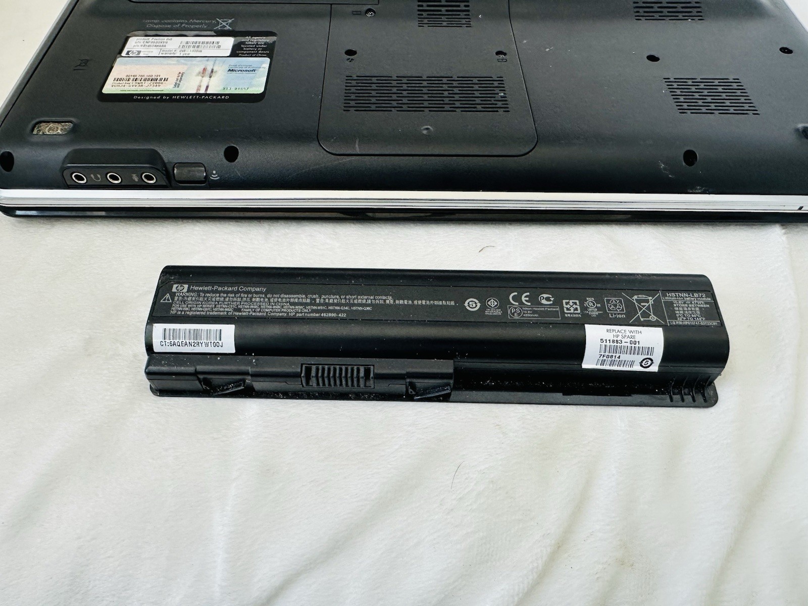 HP PAVILION DV6-1030US ENTERTAINMENT NOTEBOOK PC 16″ FOR PARTS OR REPAIR ONLY
