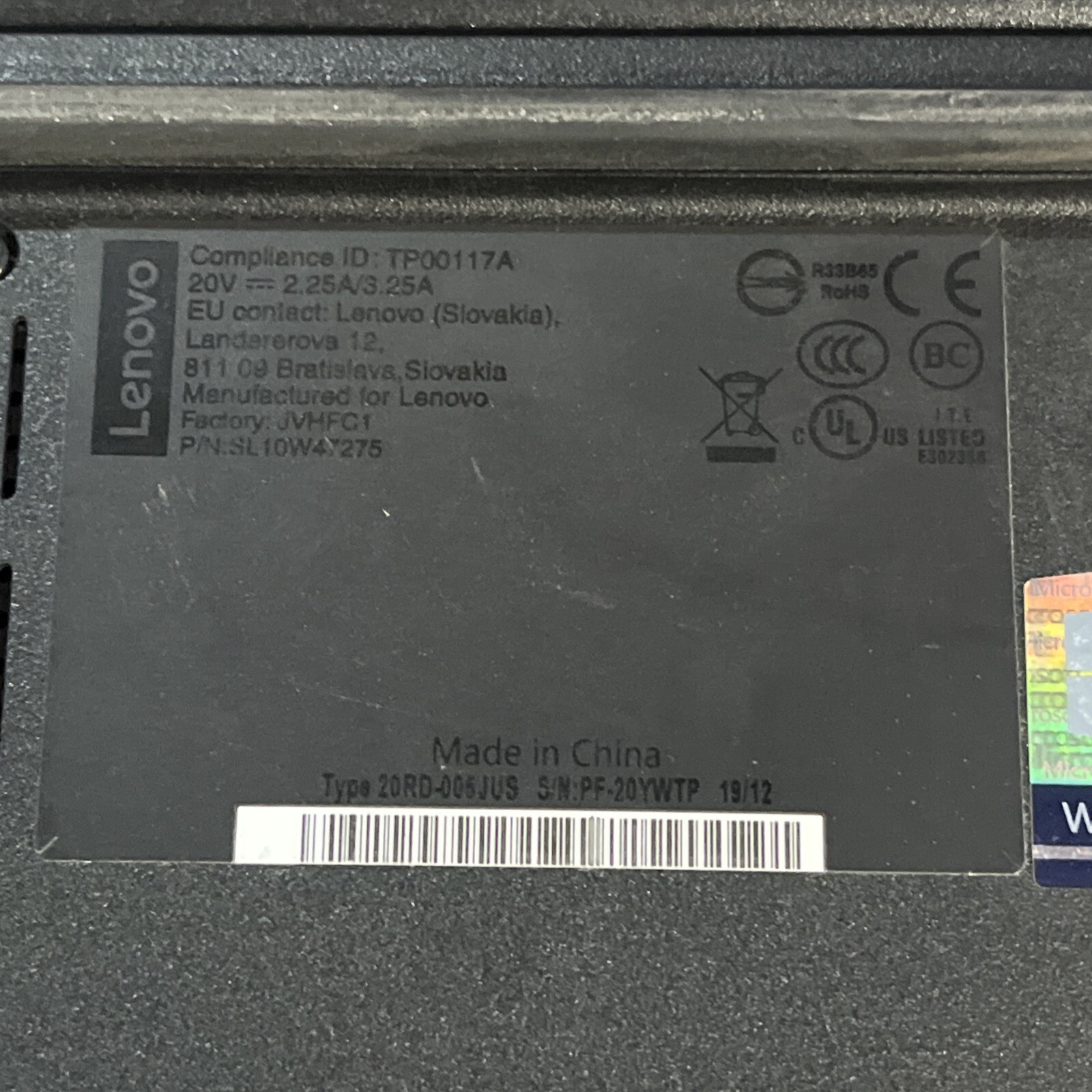 THINKPAD LENOVO E15 INTEL CORE I3 10TH GEN 4GB RAM NO HD
