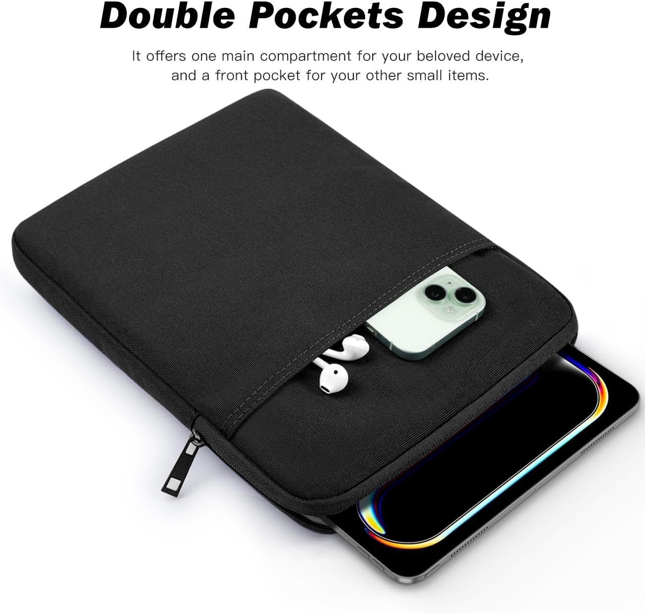 13″ Tablet Sleeve Protective Carrying Case for iPad Pro 13 inch M5/M4, iPad Air