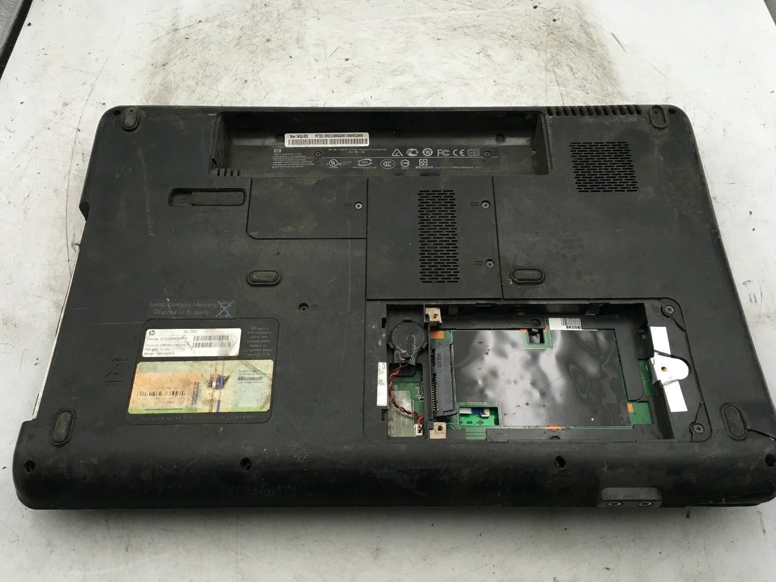 HP G60 – FOR PARTS / REPAIR – INTEL PENTIUM – NO RAM – 16″ – READ DESC – BB