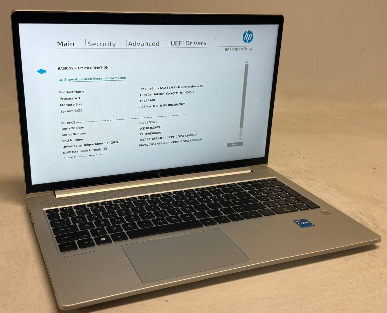 HP EliteBook 650 G9 15.6″ (i5-1245u 3.90GHz – 16GB RAM – 512GB SSD – Win11Home)