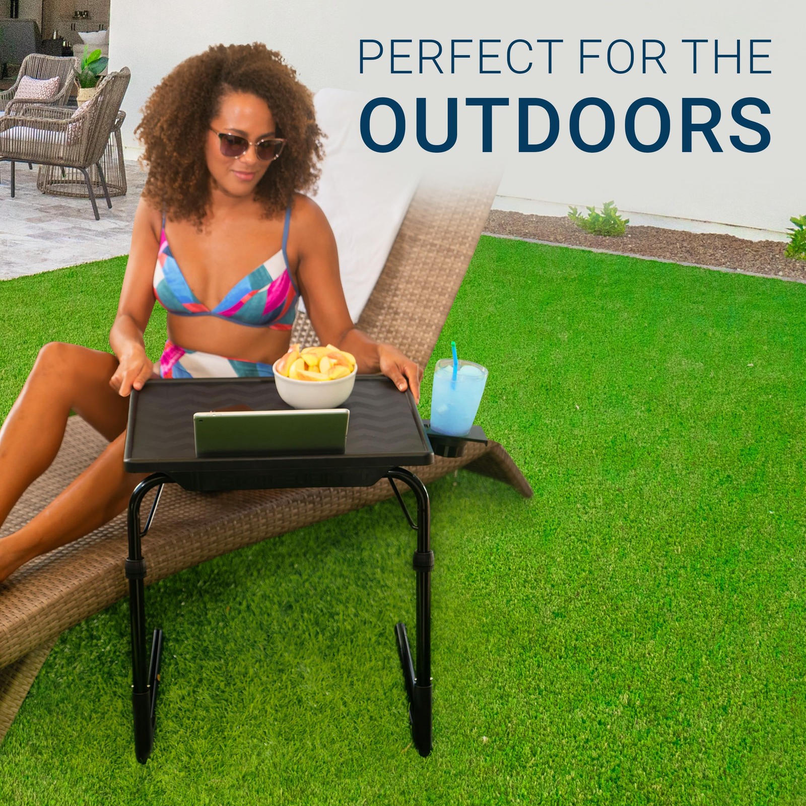 Table-Mate TV Tray Table | Portable Desk Folding Dinner Tray, Couch Table Trays