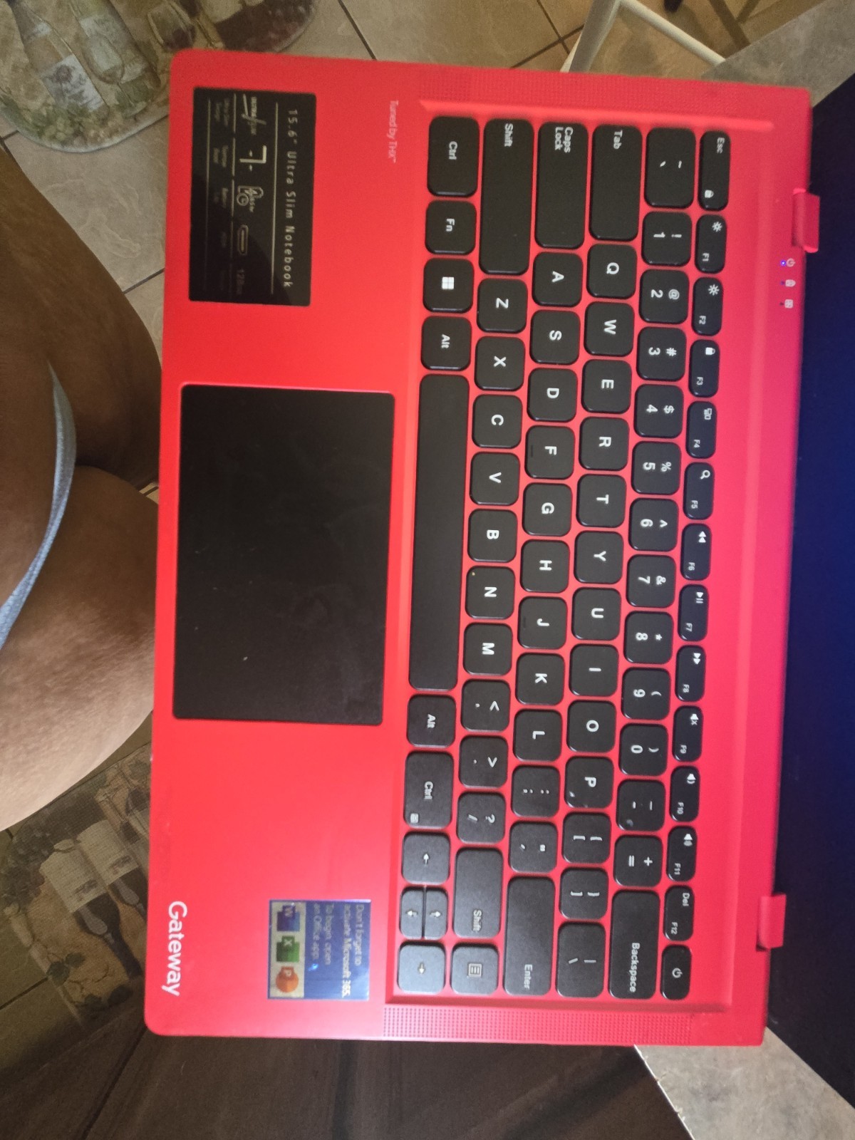 Gateway 15.6″ Ultra Slim Notebook Red 128GB SSD HDMI Laptop