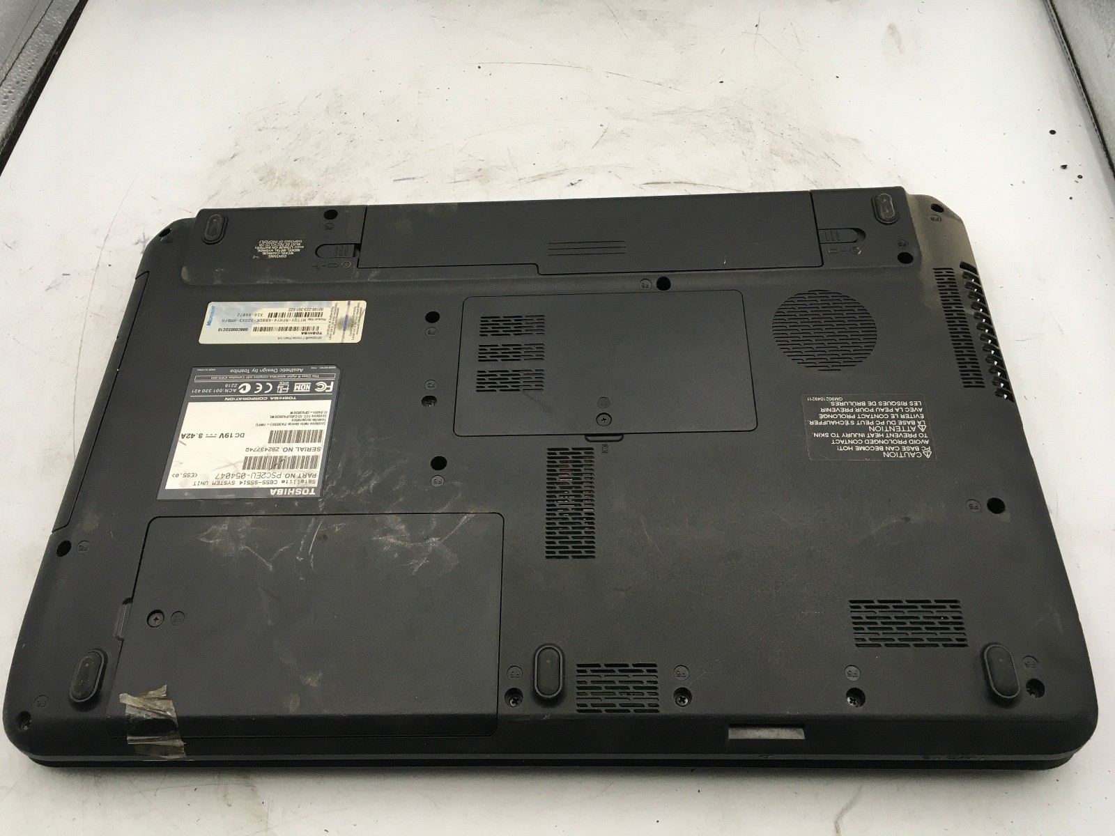 TOSHIBA SATELLITE C655 S5514 -BOOTS TO BIOS-INTEL PENTIUM B960- 4GB RAM -READ-BB