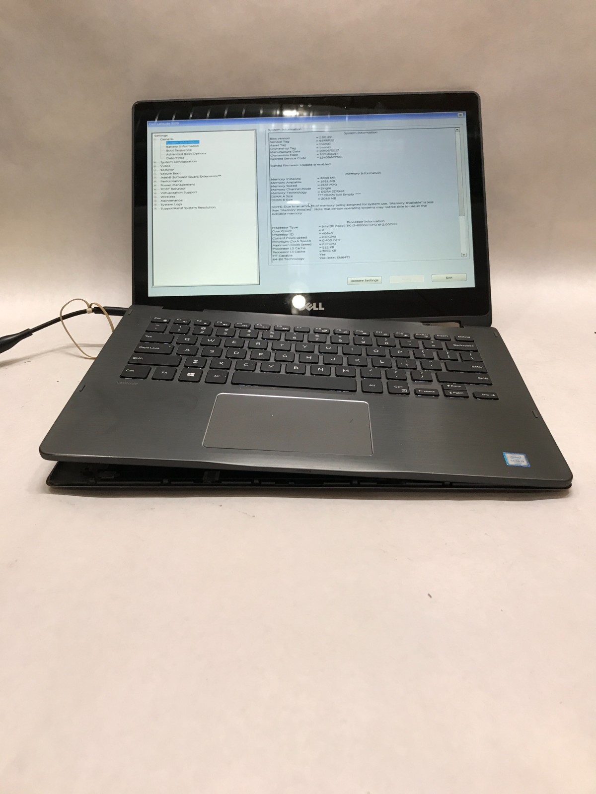 Dell Latitude 3379 13″ Intel Core i3 NO RAM NO HDD/OS For Parts READ DESC!! – DW