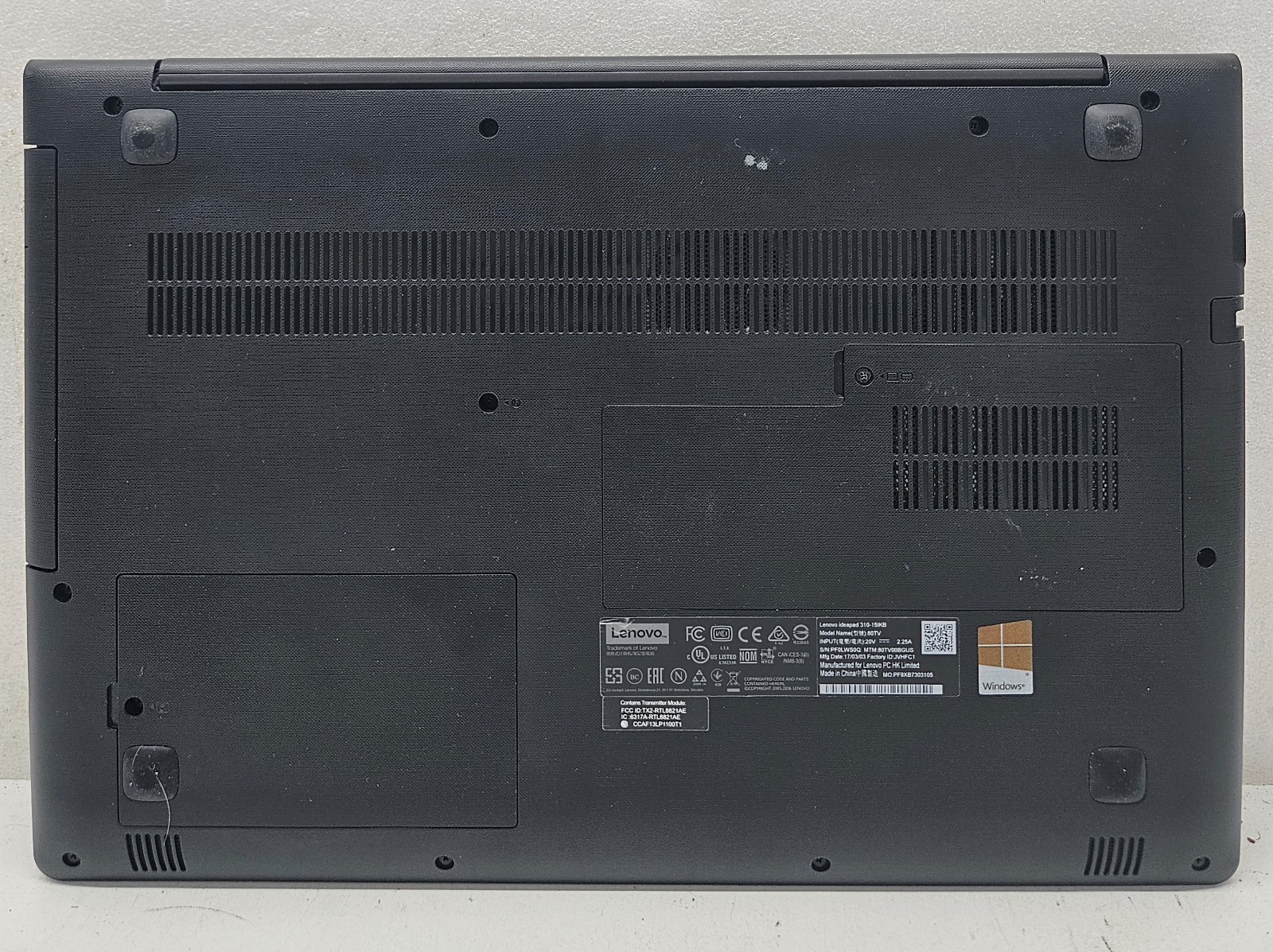 Lenovo Ideapad 310-15IKB 15.6″ Laptop Intel Core i5-7200U 8GB Ram NO HD/OS (FL)