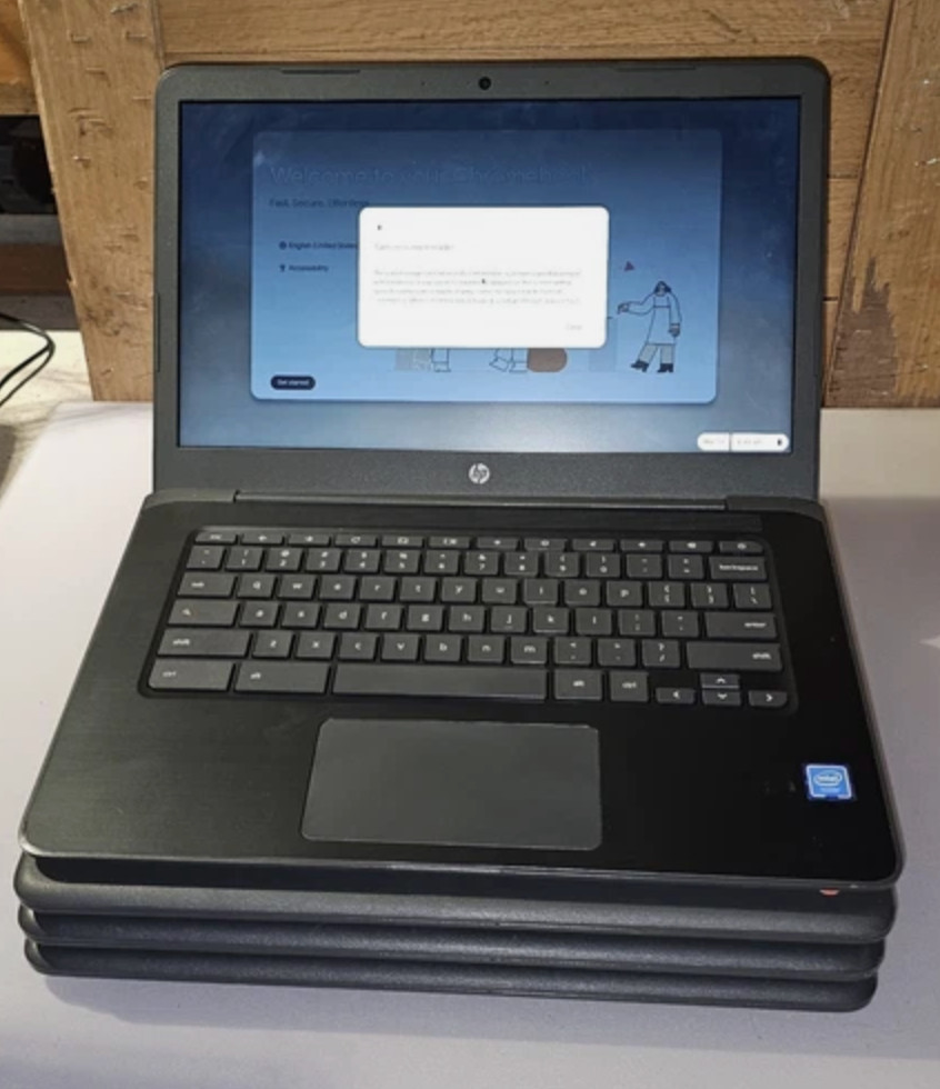 Lot of 10 HP Chromebook 14″- ca061dx Intel Celeron N3350 1.1GHz 4GB 32G Laptop