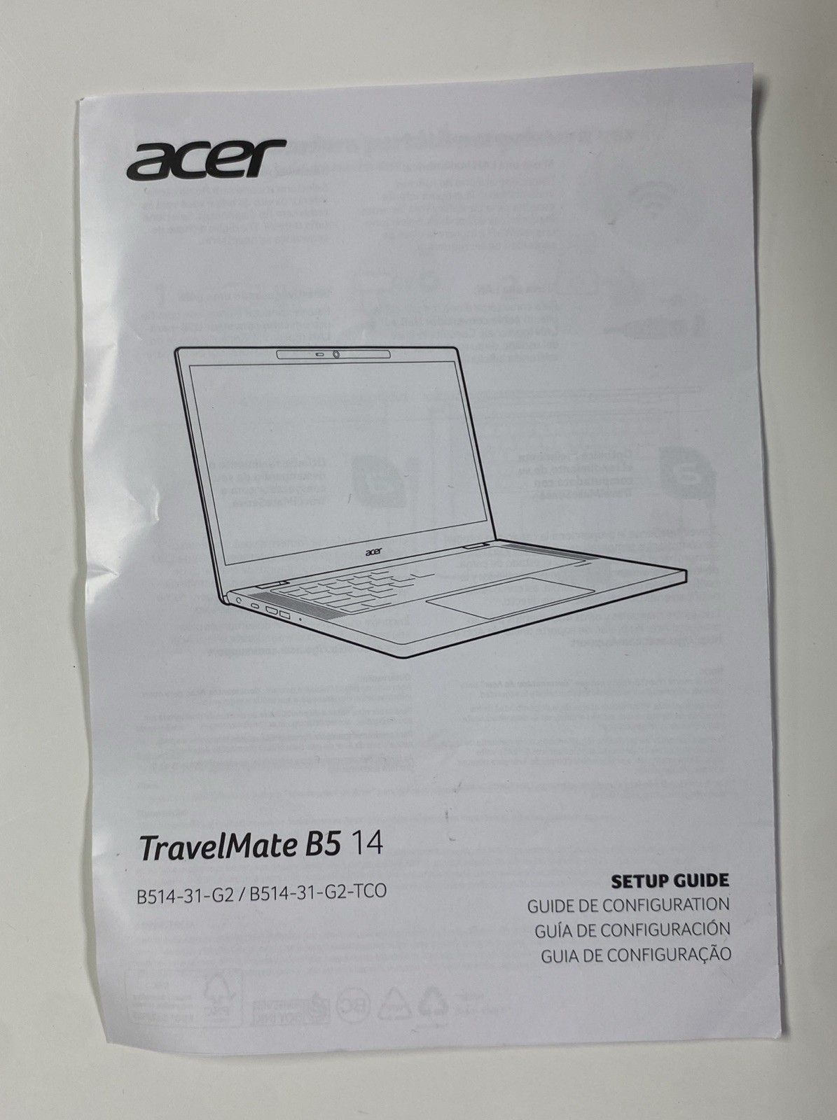 Acer TravelMate B5 14 TMB514-31-G2 14” Notebook FHD Intel N250 8GB 128GB NO BOX