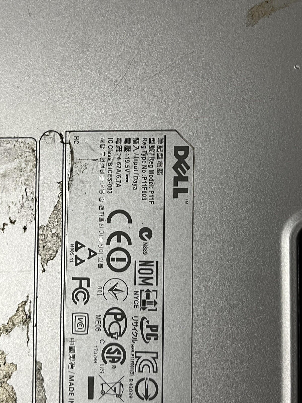Dell XPS P11F003 P502x Core i5 Laptop Cracked Screen missing parts