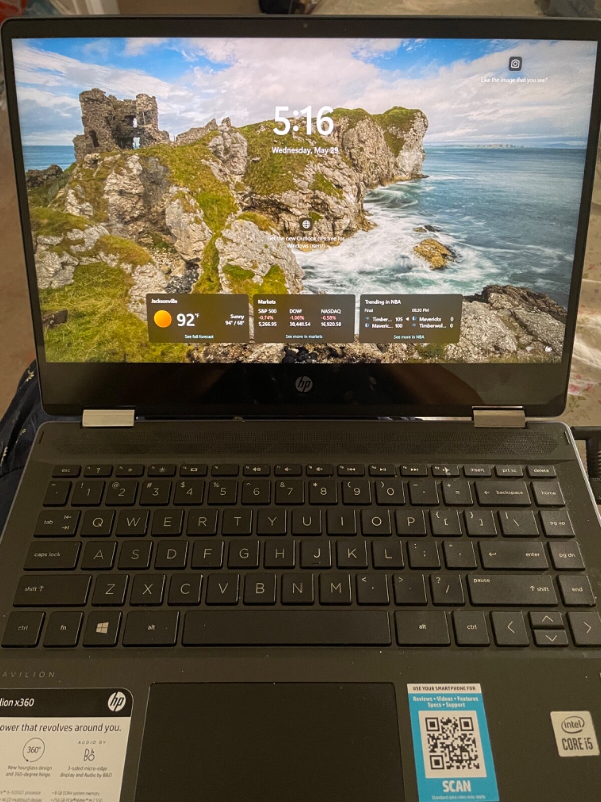 HP Pavilion x360 14″ (512GB SSD, Intel Core i5 12th Gen., 4.40GHz, 8GB)…