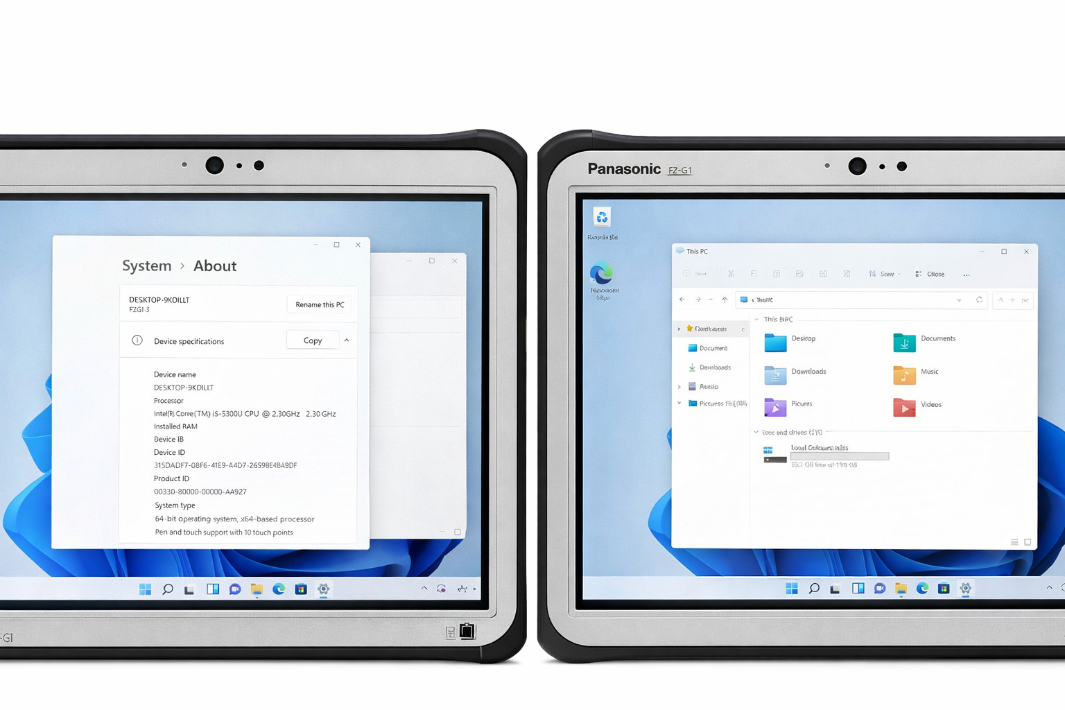 PANASONIC TOUGHPAD FZ-G1 i5 8GB LAN RJ45 A Grade 5th Gen 5300u 2.30ghz Tablet