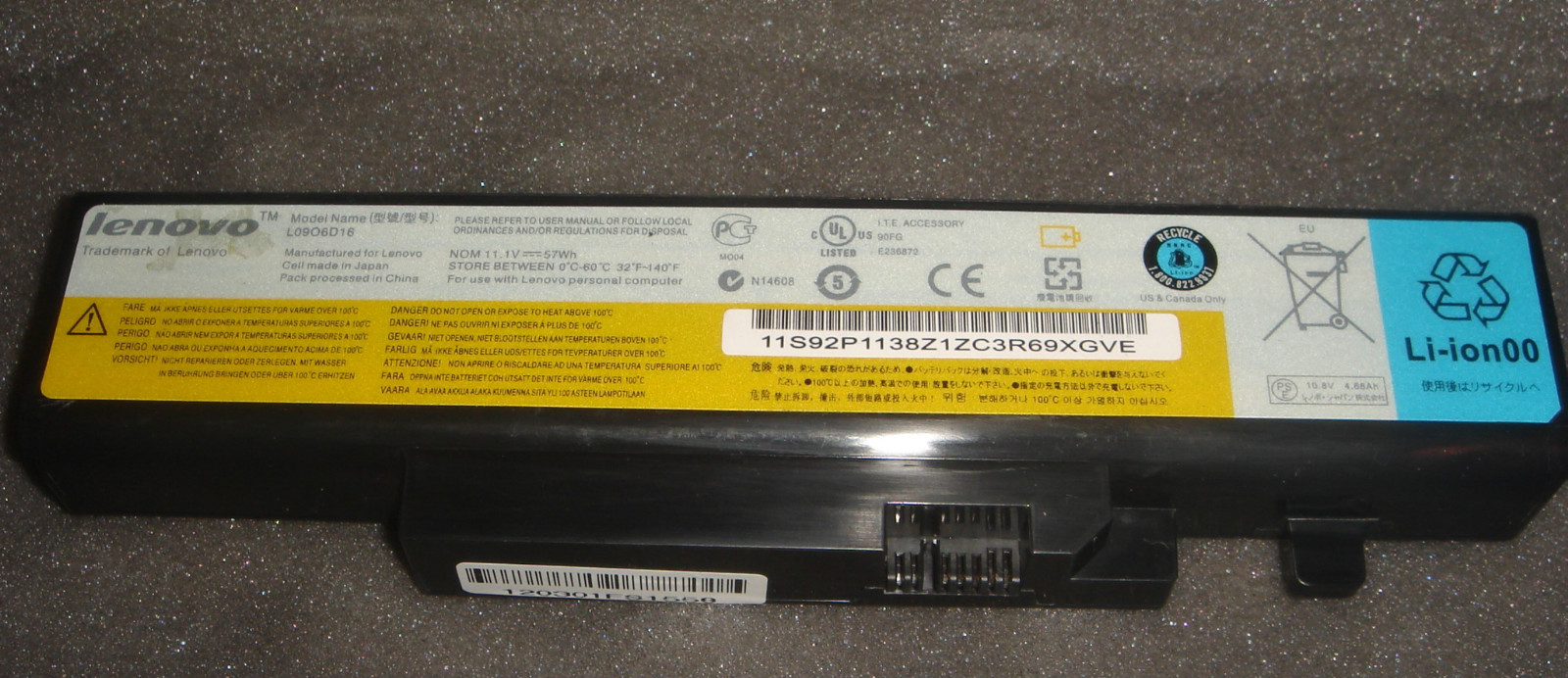 Genuine Lenovo Battery 121001032 11.1V 4400MAH Y460 Y460P L10L6Y01