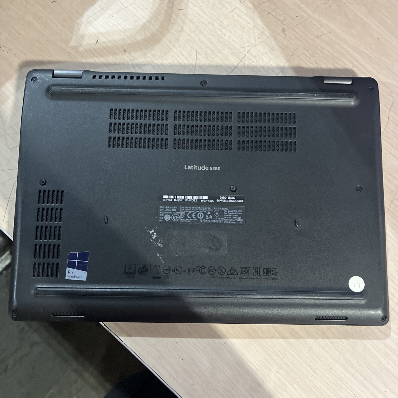 DELL LATITUDE 5280 INTEL CORE I3-7100U 2.40GHZ 8GB RAM NO HD ‘